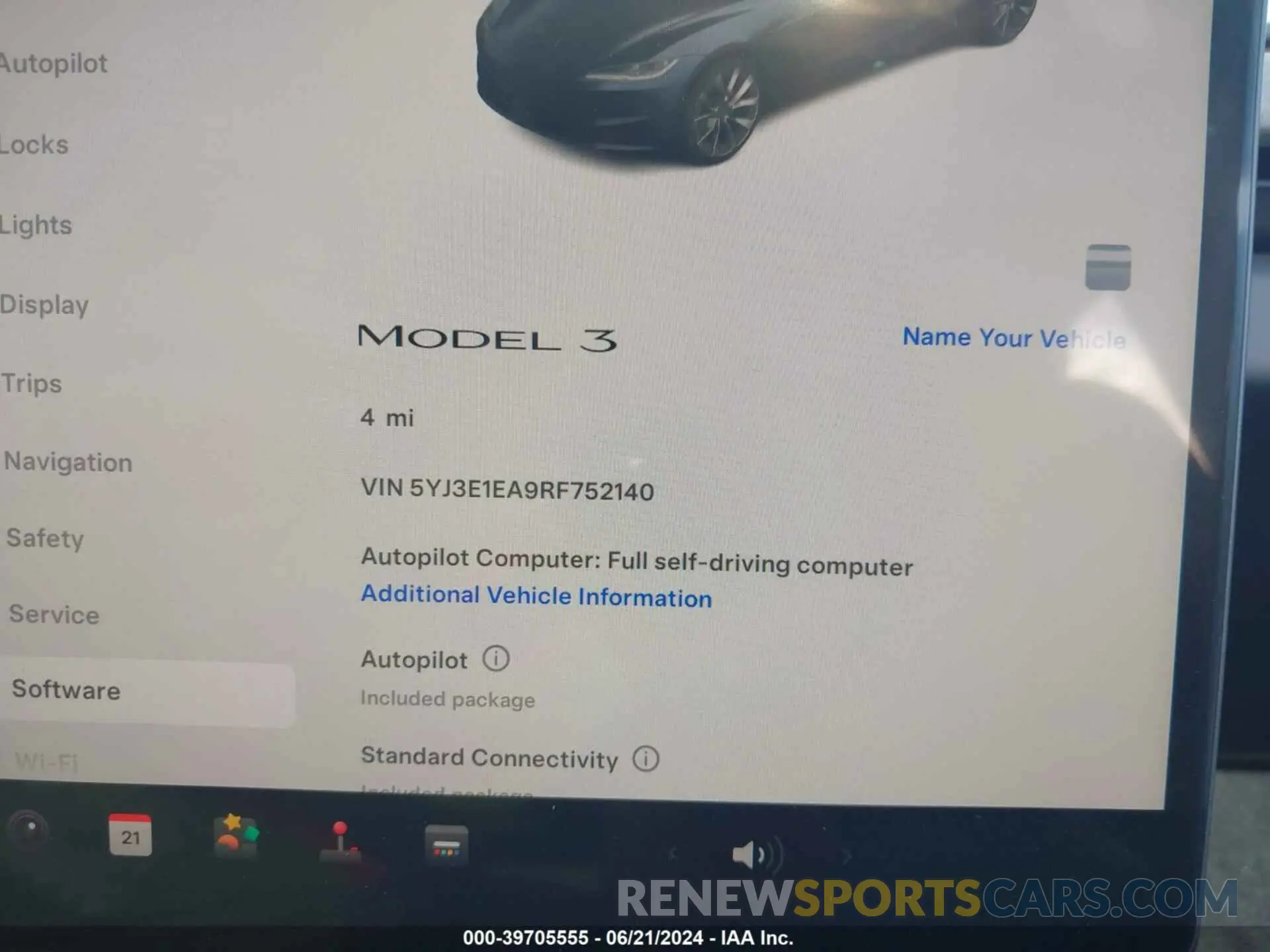 7 fotografías del automóvil dañado 5YJ3E1EA9RF752140 TESLA MODEL 3 2024