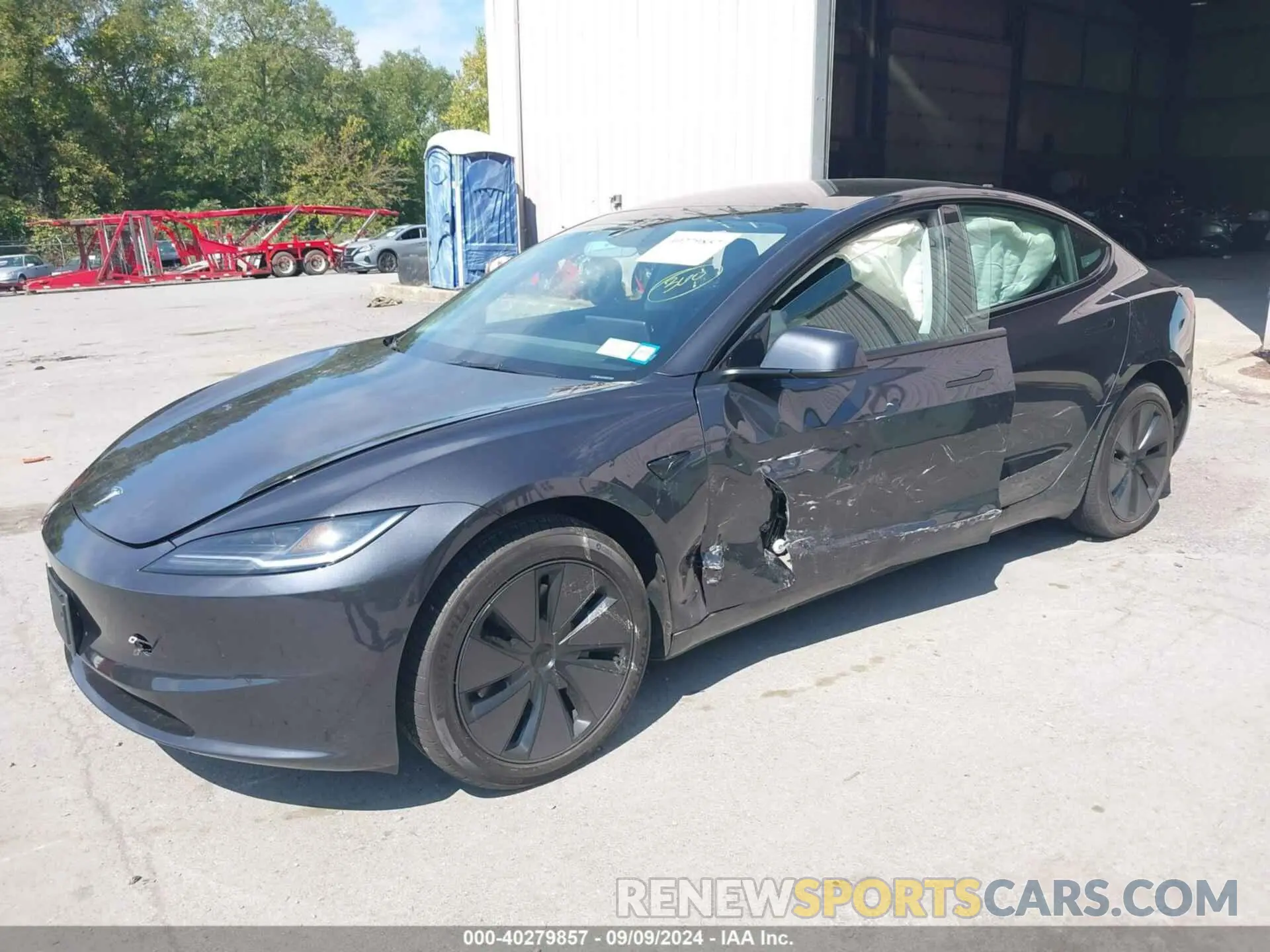 2 fotografías del automóvil dañado 5YJ3E1EA9RF772243 TESLA MODEL 3 2024