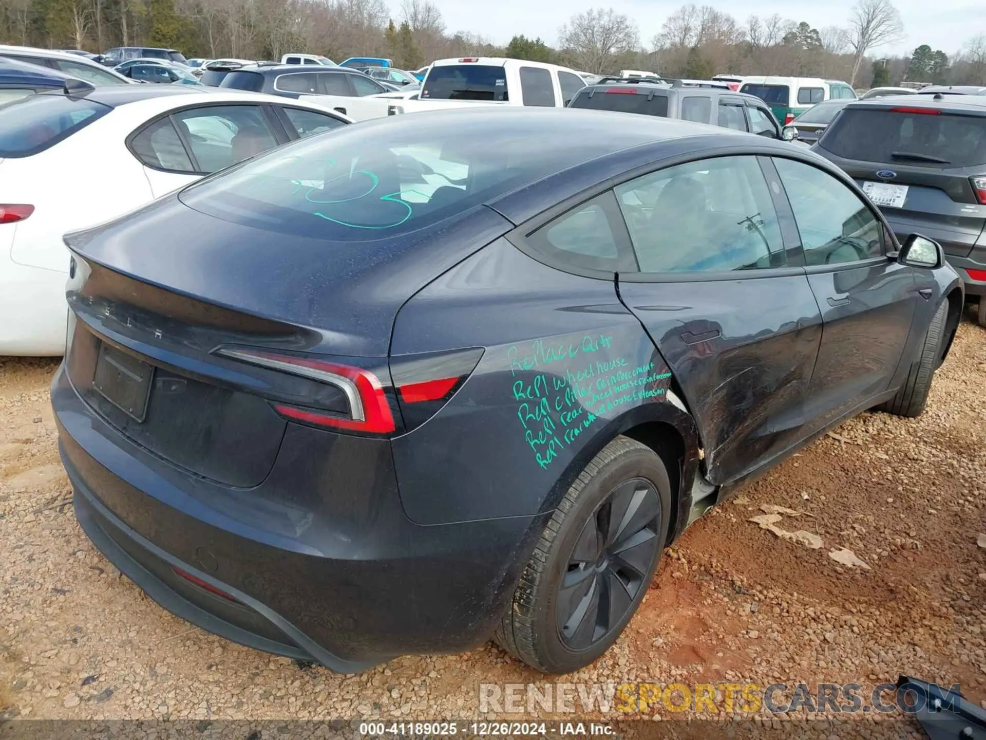 4 fotografías del automóvil dañado 5YJ3E1EA9RF784814 TESLA MODEL 3 2024