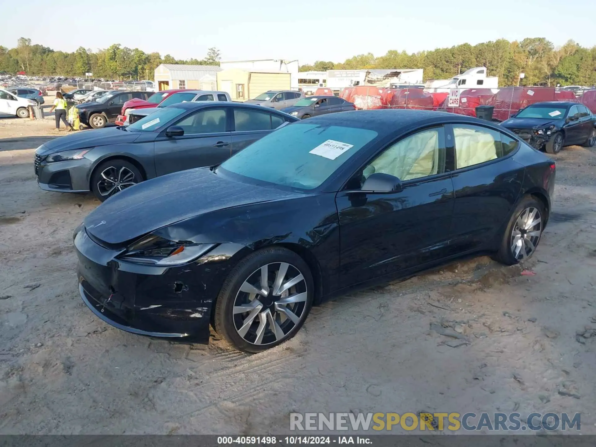 2 fotografías del automóvil dañado 5YJ3E1EA9RF821831 TESLA MODEL 3 2024