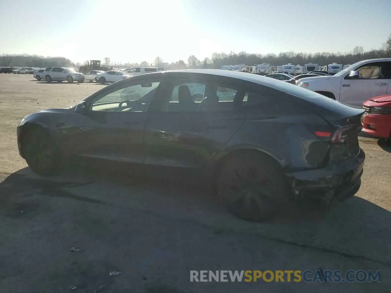 2 fotografías del automóvil dañado 5YJ3E1EA9RF855431 TESLA MODEL 3 2024