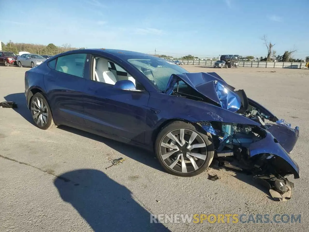 4 fotografías del automóvil dañado 5YJ3E1EA9RF868731 TESLA MODEL 3 2024