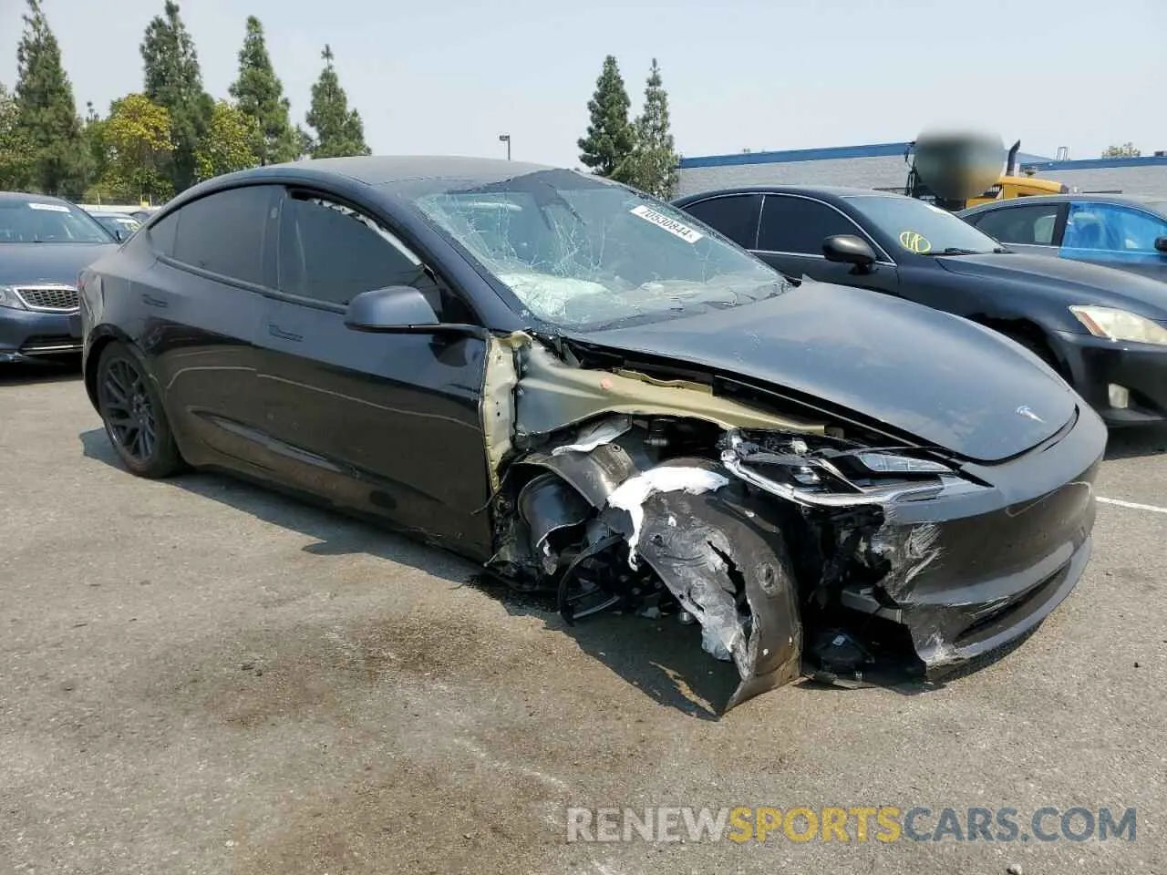 4 fotografías del automóvil dañado 5YJ3E1EAXRF732219 TESLA MODEL 3 2024