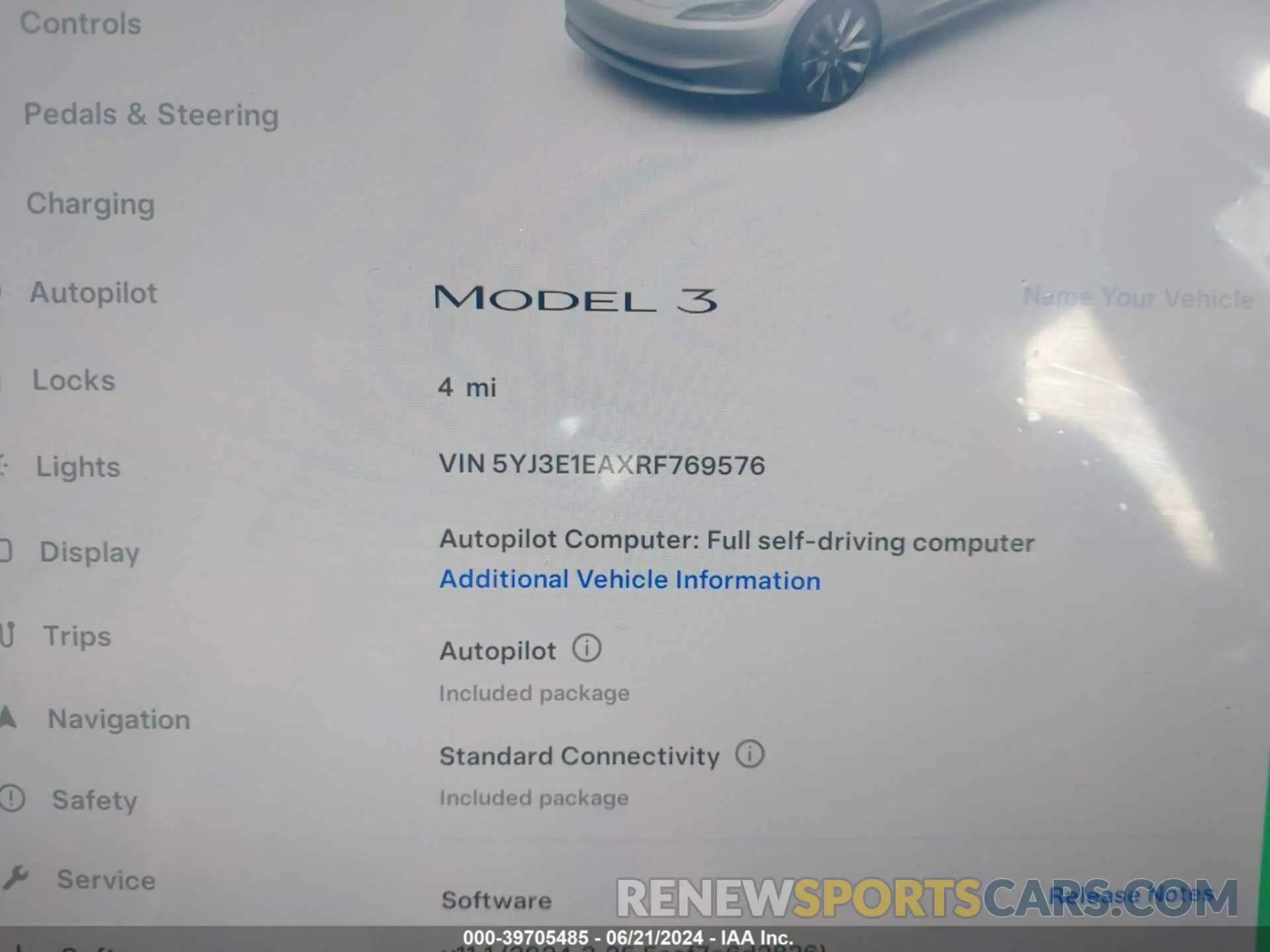 11 fotografías del automóvil dañado 5YJ3E1EAXRF769576 TESLA MODEL 3 2024