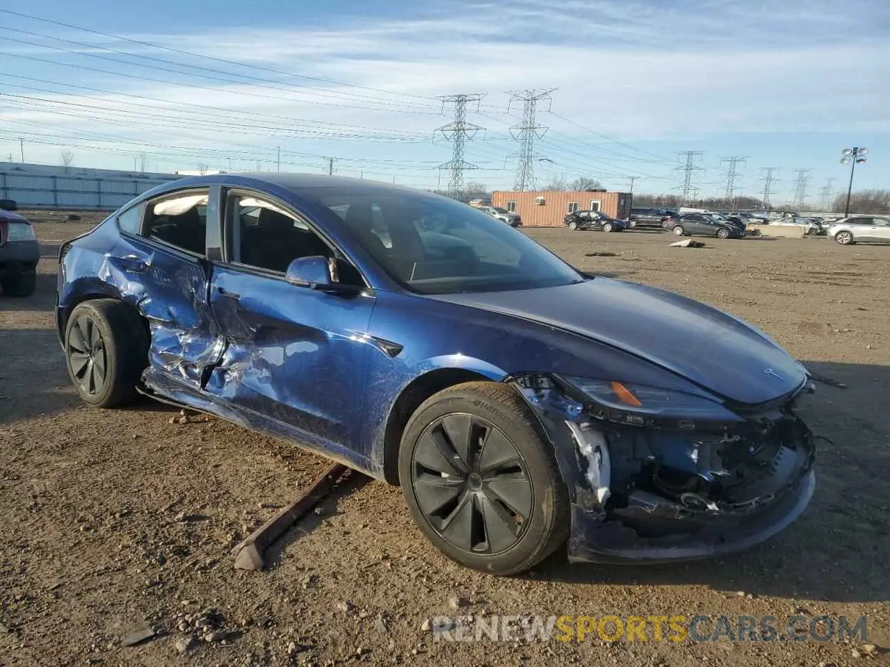 4 fotografías del automóvil dañado 5YJ3E1EAXRF784630 TESLA MODEL 3 2024
