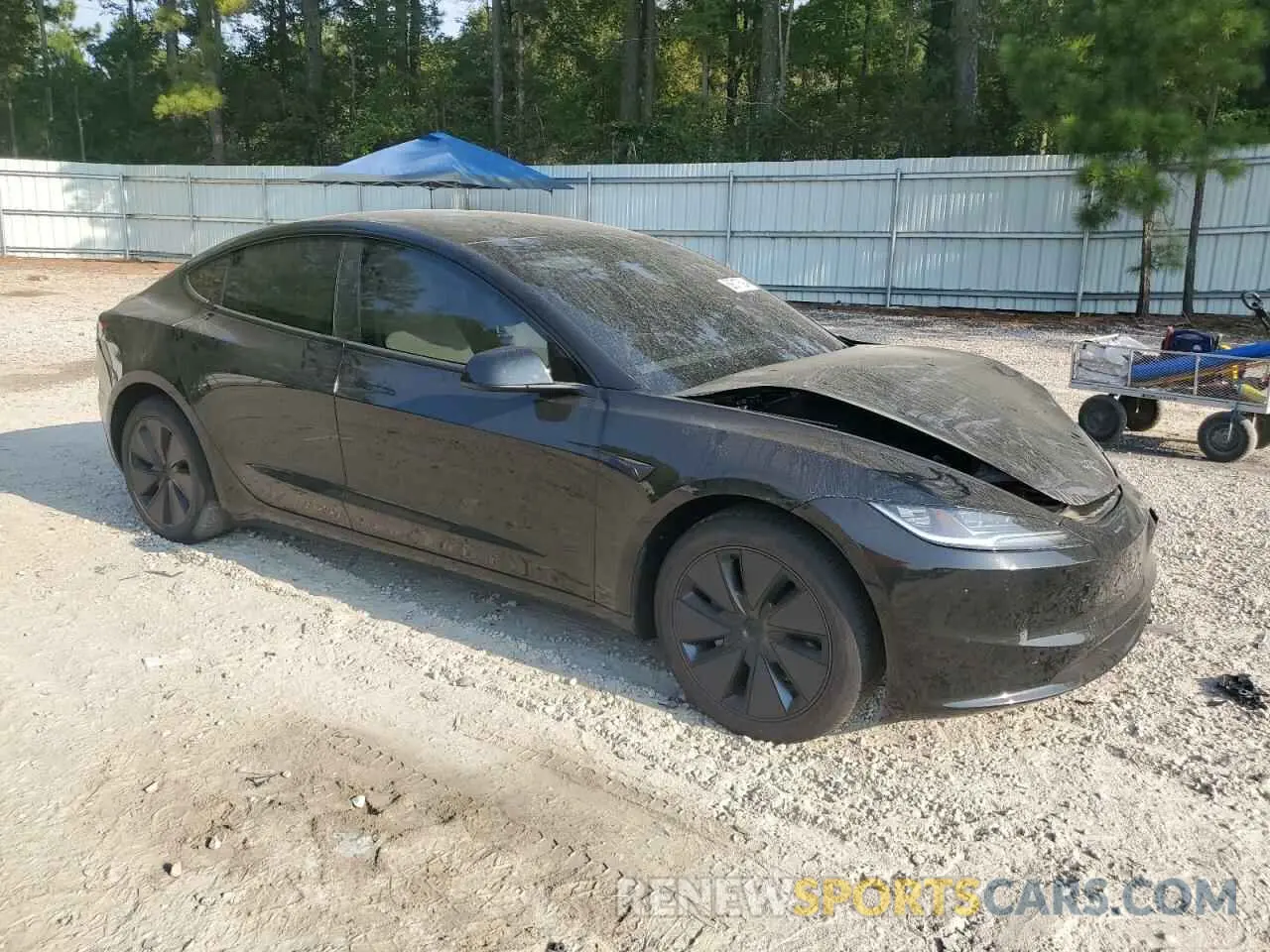 4 fotografías del automóvil dañado 5YJ3E1EAXRF800969 TESLA MODEL 3 2024