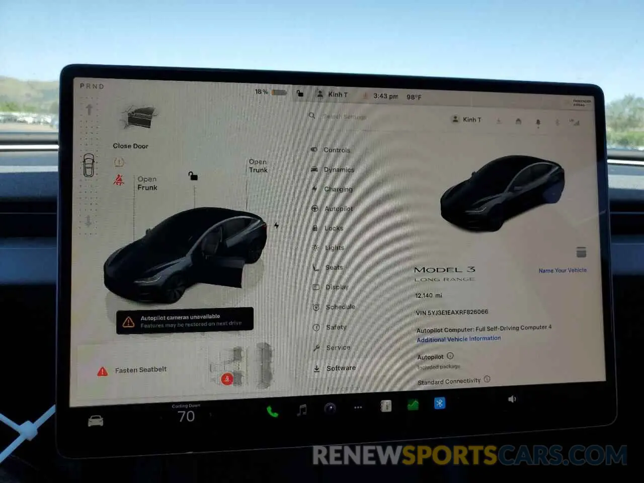 9 fotografías del automóvil dañado 5YJ3E1EAXRF826066 TESLA MODEL 3 2024