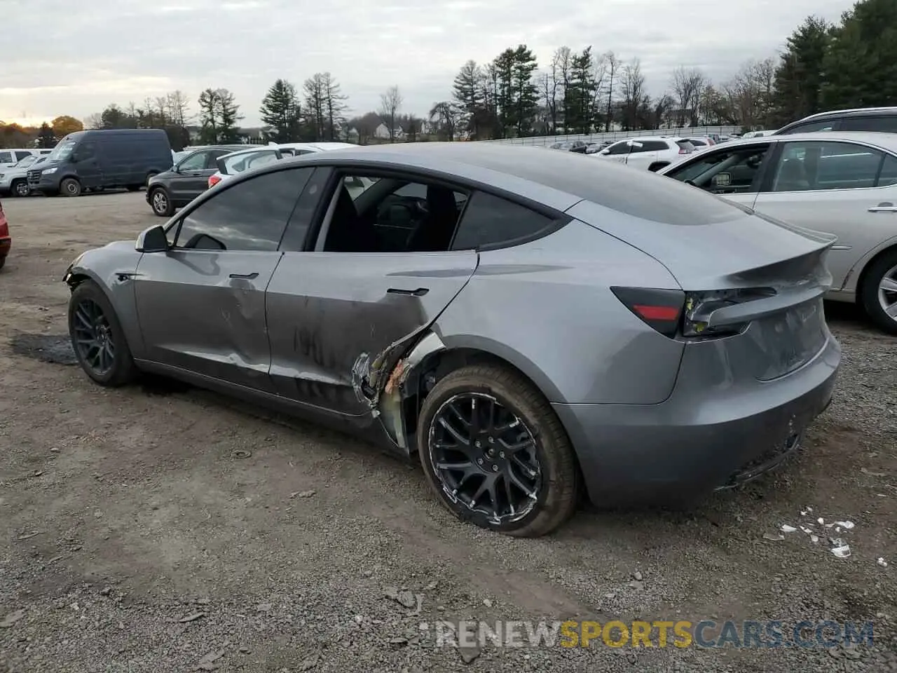 2 fotografías del automóvil dañado 5YJ3E1EAXRF857690 TESLA MODEL 3 2024