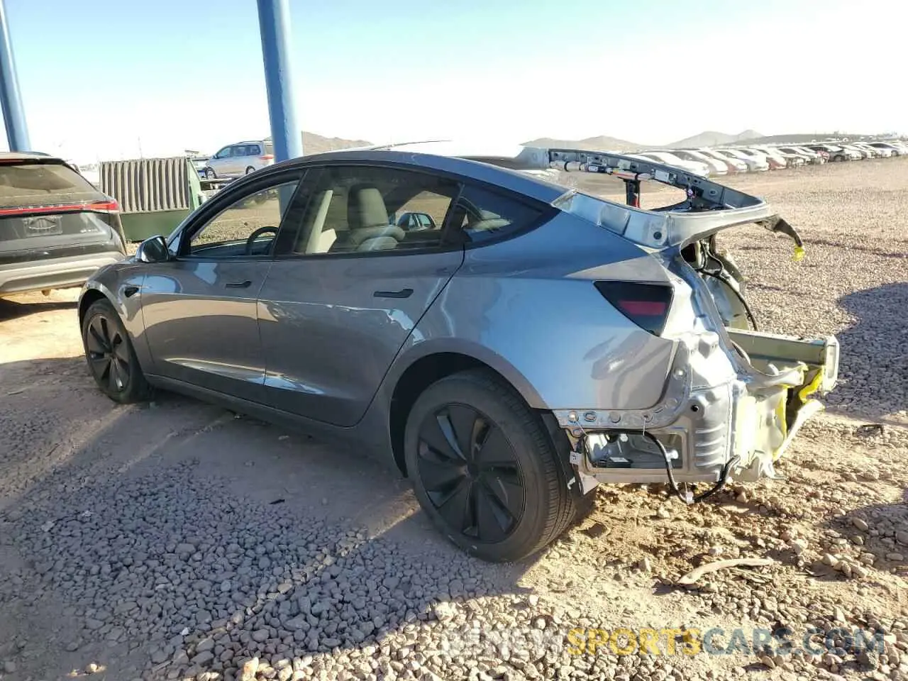 2 fotografías del automóvil dañado 5YJ3E1EAXRF857849 TESLA MODEL 3 2024