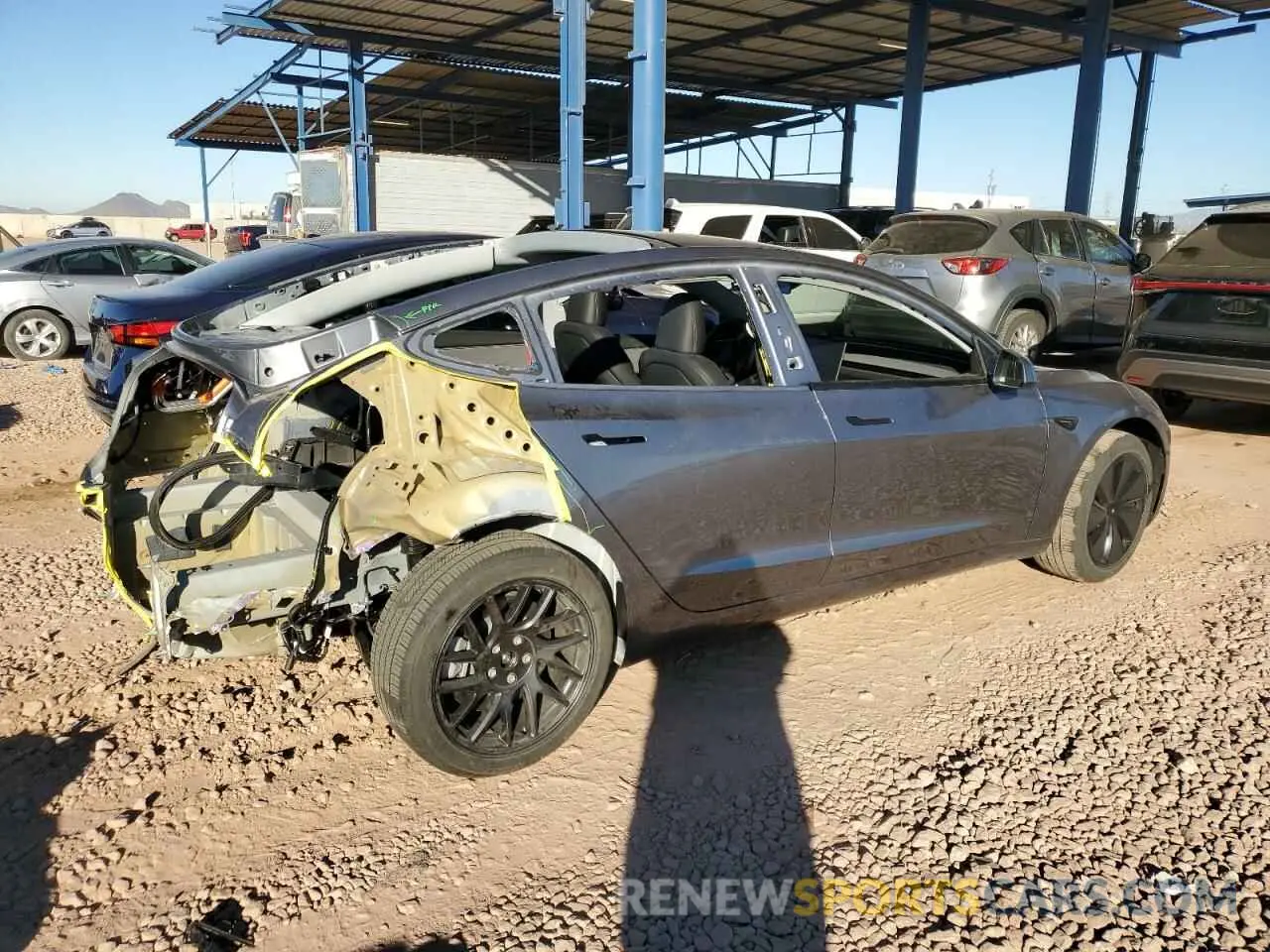 3 fotografías del automóvil dañado 5YJ3E1EAXRF857849 TESLA MODEL 3 2024