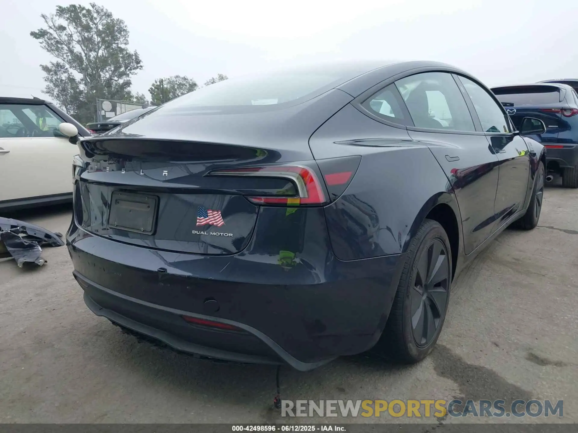 4 fotografías del automóvil dañado 5YJ3E1EB0RF735588 TESLA MODEL 3 2024