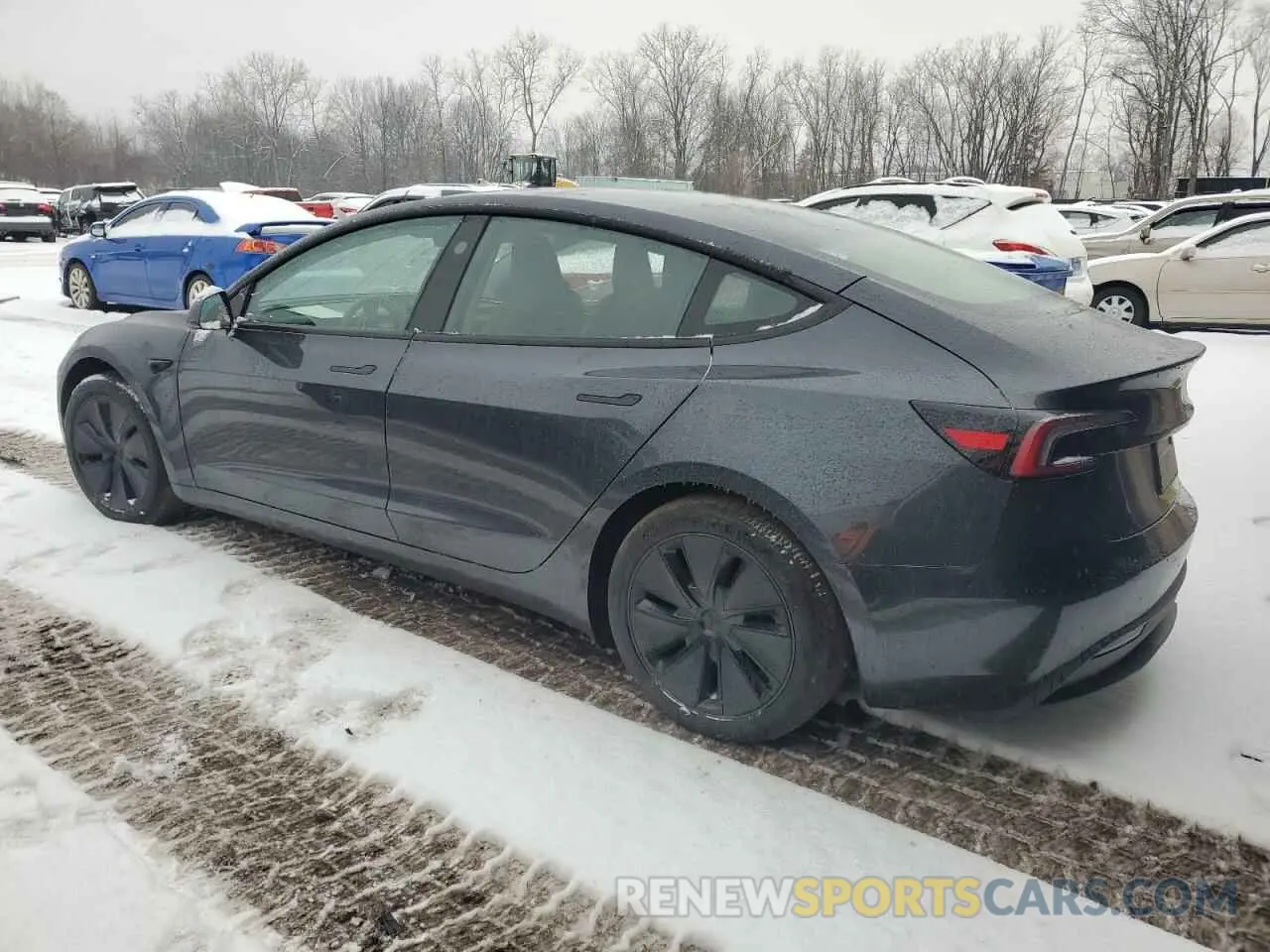 2 fotografías del automóvil dañado 5YJ3E1EB0RF744484 TESLA MODEL 3 2024