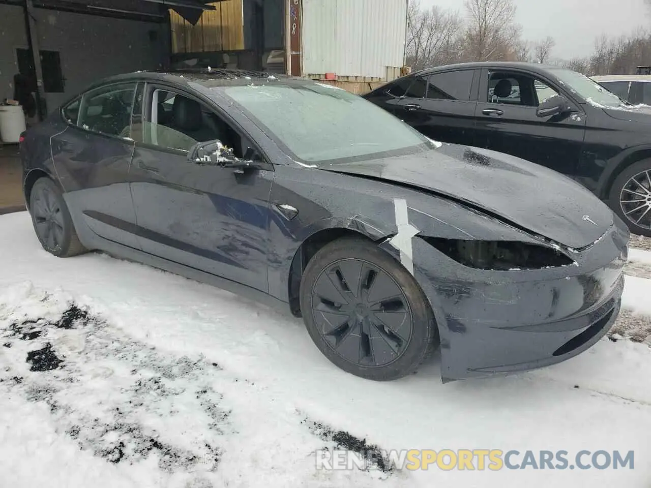 4 fotografías del automóvil dañado 5YJ3E1EB0RF744484 TESLA MODEL 3 2024