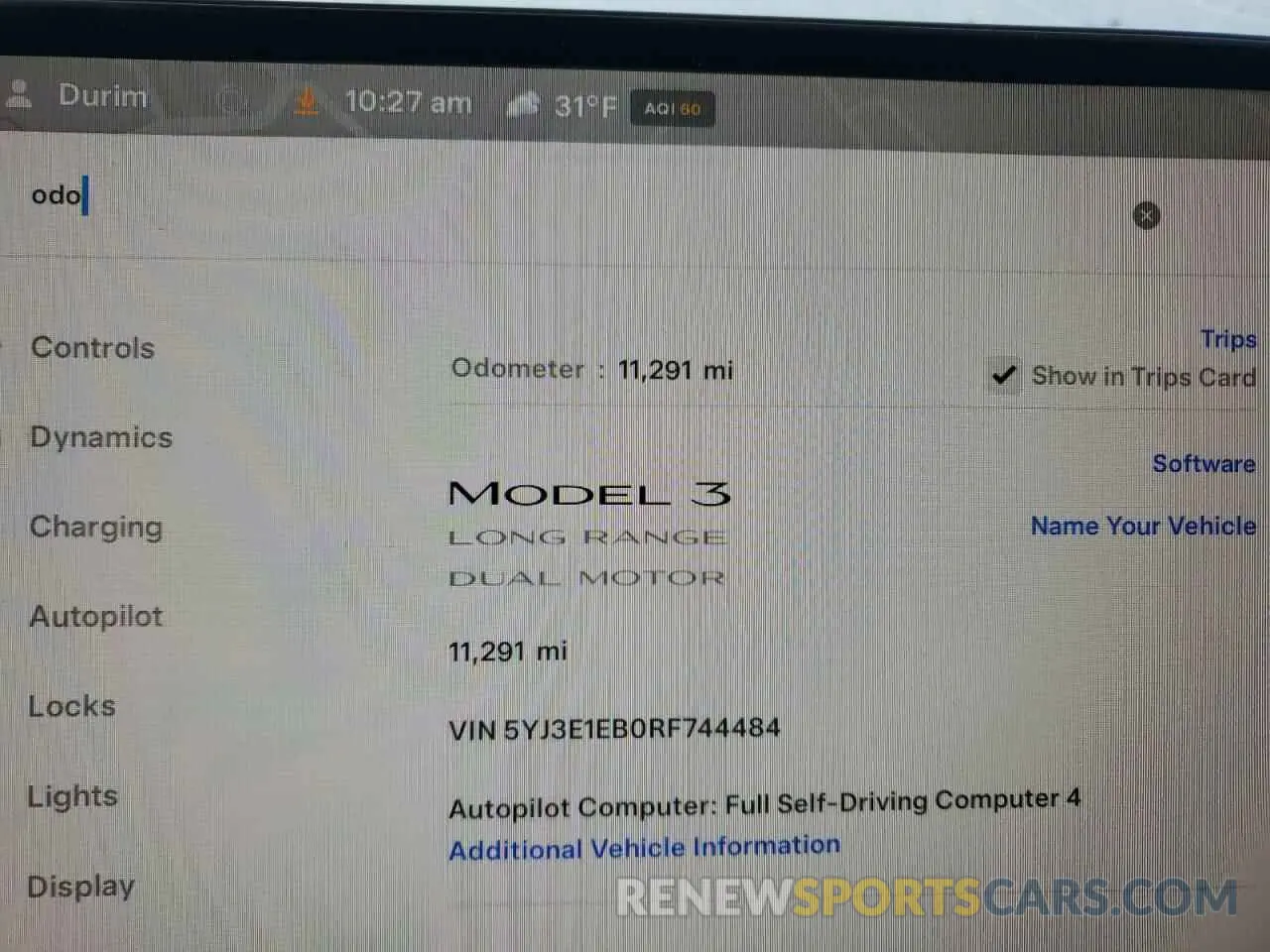 9 fotografías del automóvil dañado 5YJ3E1EB0RF744484 TESLA MODEL 3 2024