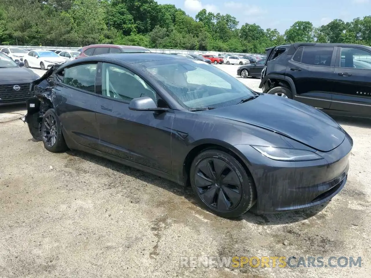 4 fotografías del automóvil dañado 5YJ3E1EB0RF766193 TESLA MODEL 3 2024