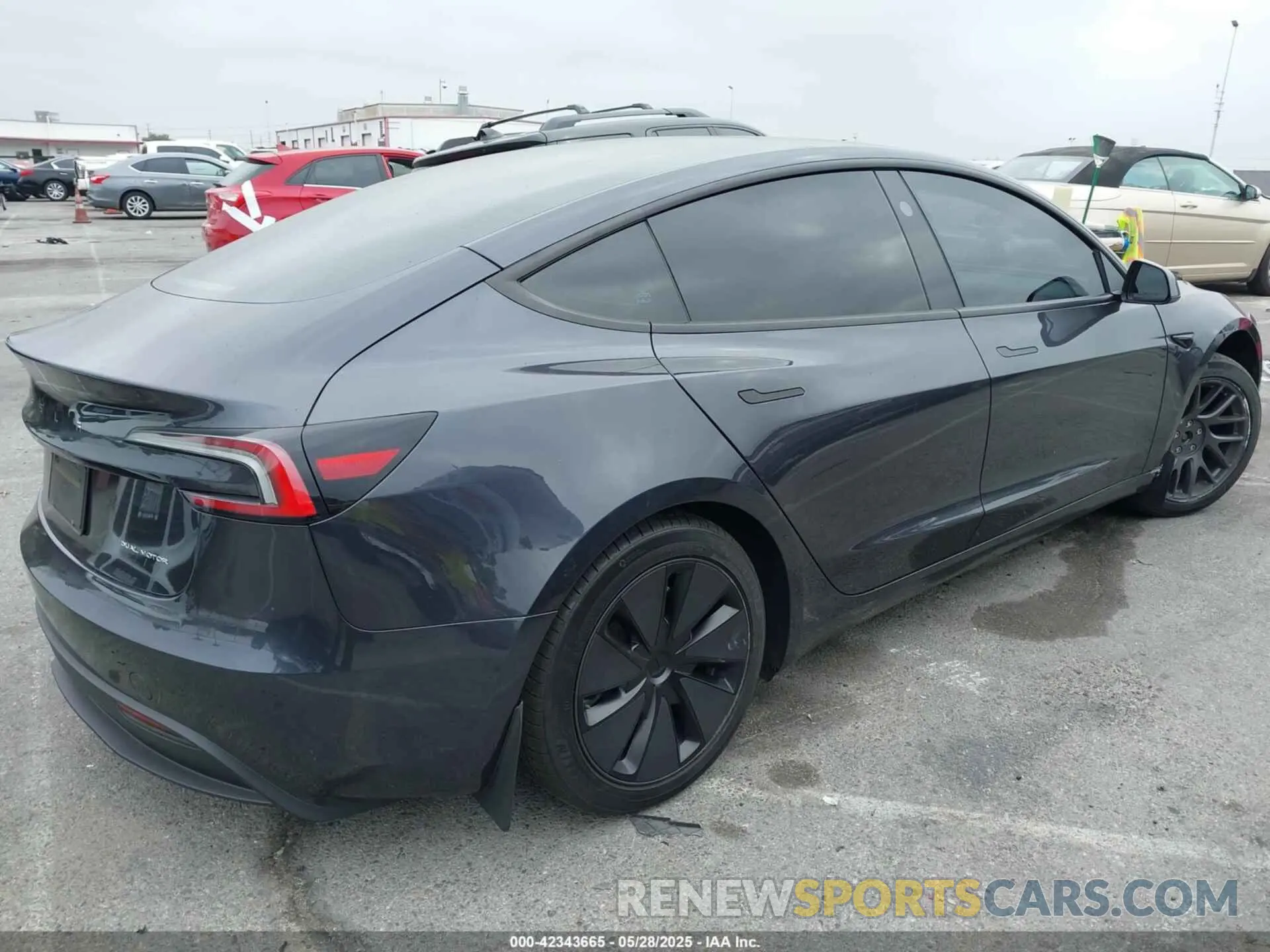 4 fotografías del automóvil dañado 5YJ3E1EB0RF766257 TESLA MODEL 3 2024