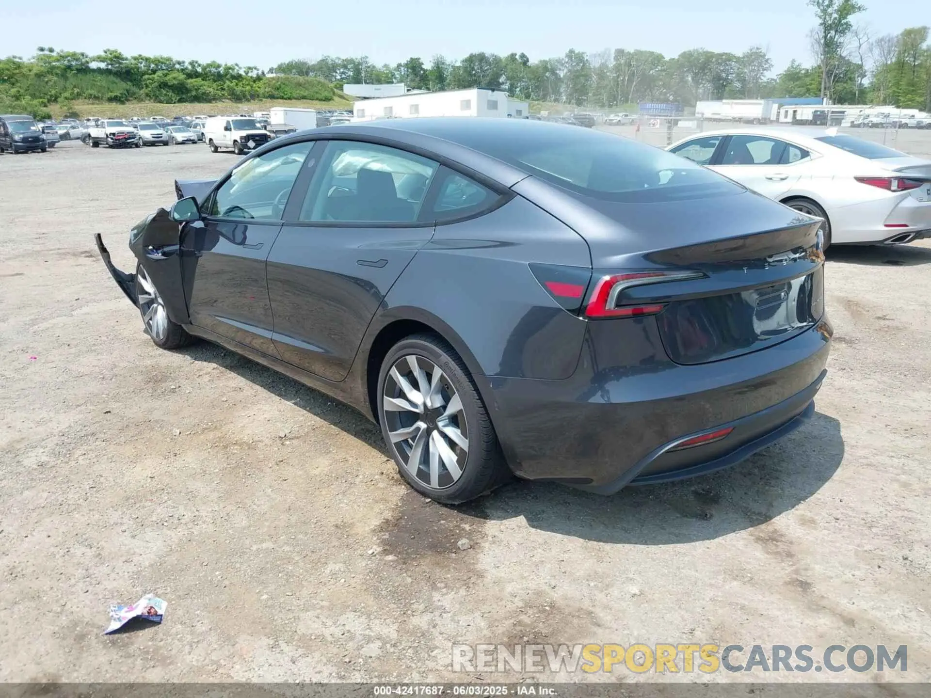 3 fotografías del automóvil dañado 5YJ3E1EB0RF766260 TESLA MODEL 3 2024