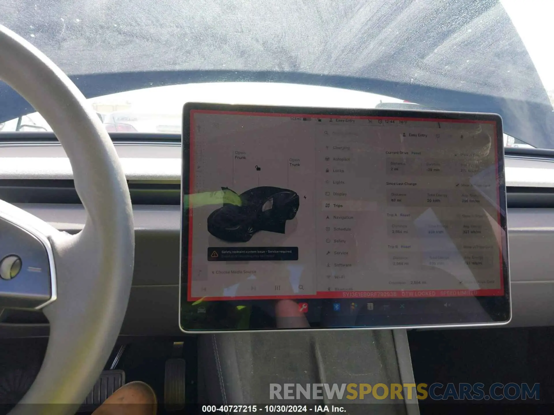 19 fotografías del automóvil dañado 5YJ3E1EB0RF792938 TESLA MODEL 3 2024