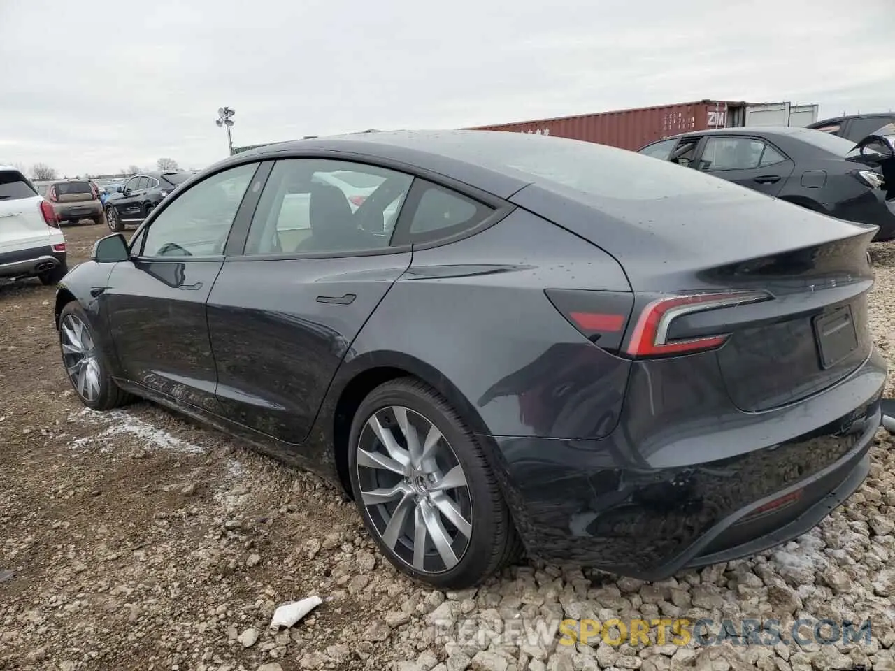 2 fotografías del automóvil dañado 5YJ3E1EB0RF817479 TESLA MODEL 3 2024