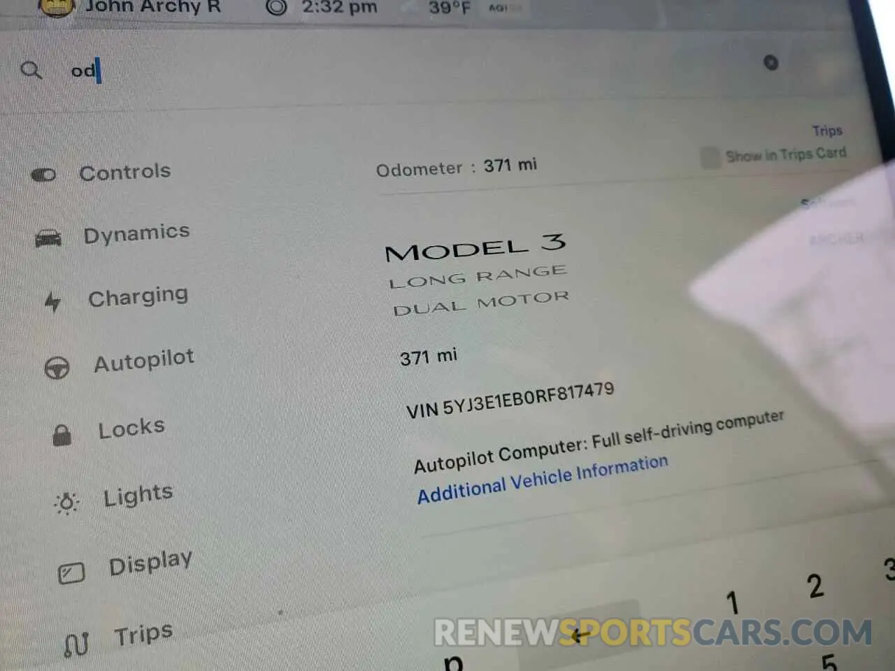 9 fotografías del automóvil dañado 5YJ3E1EB0RF817479 TESLA MODEL 3 2024