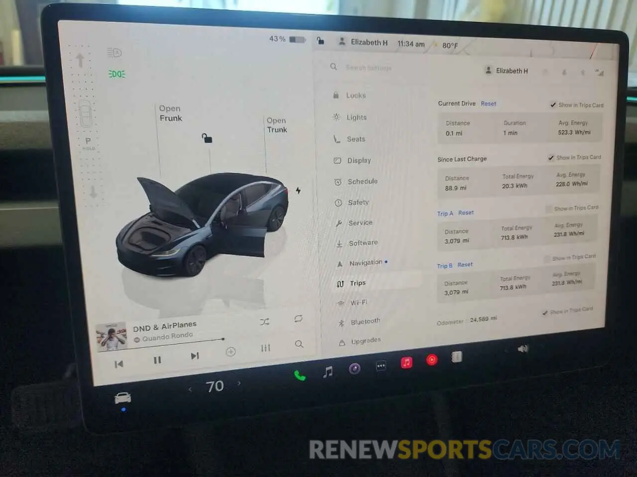 9 fotografías del automóvil dañado 5YJ3E1EB0RF844200 TESLA MODEL 3 2024