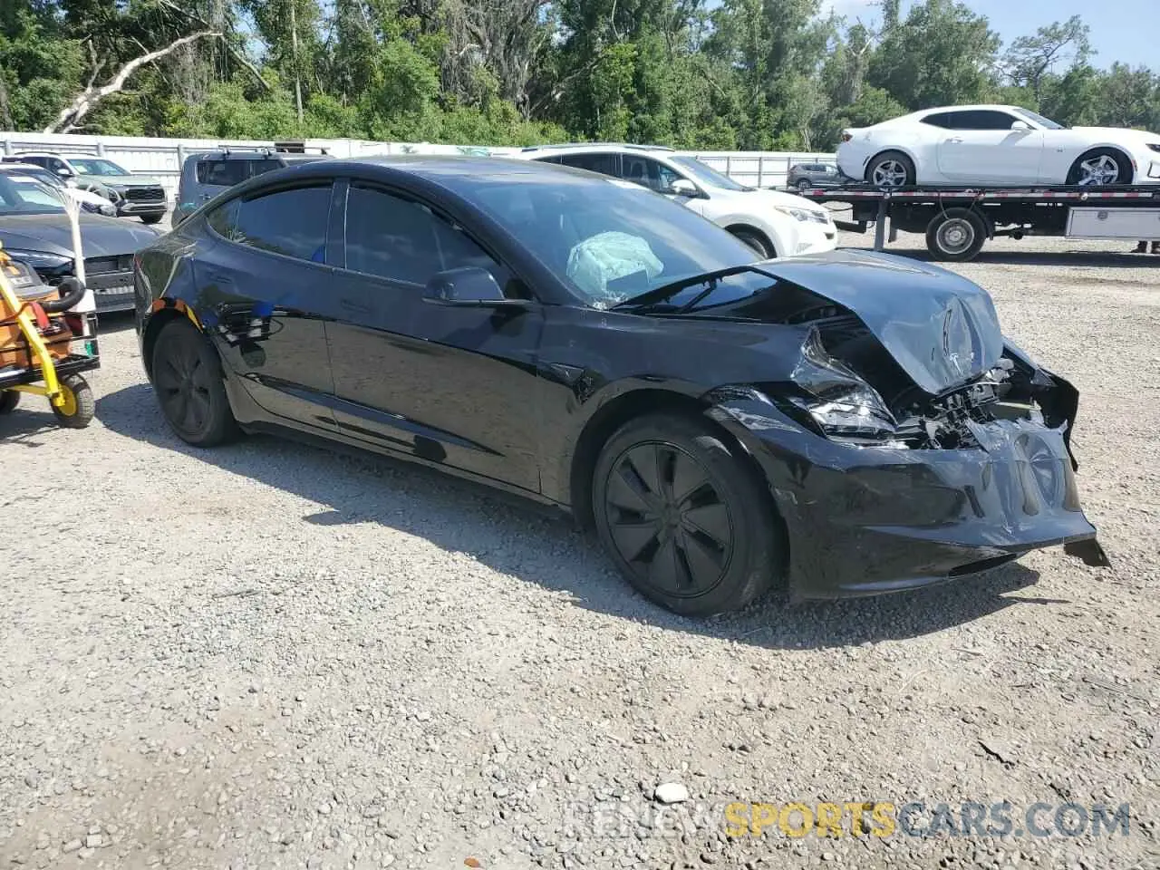 4 fotografías del automóvil dañado 5YJ3E1EB1RF731923 TESLA MODEL 3 2024
