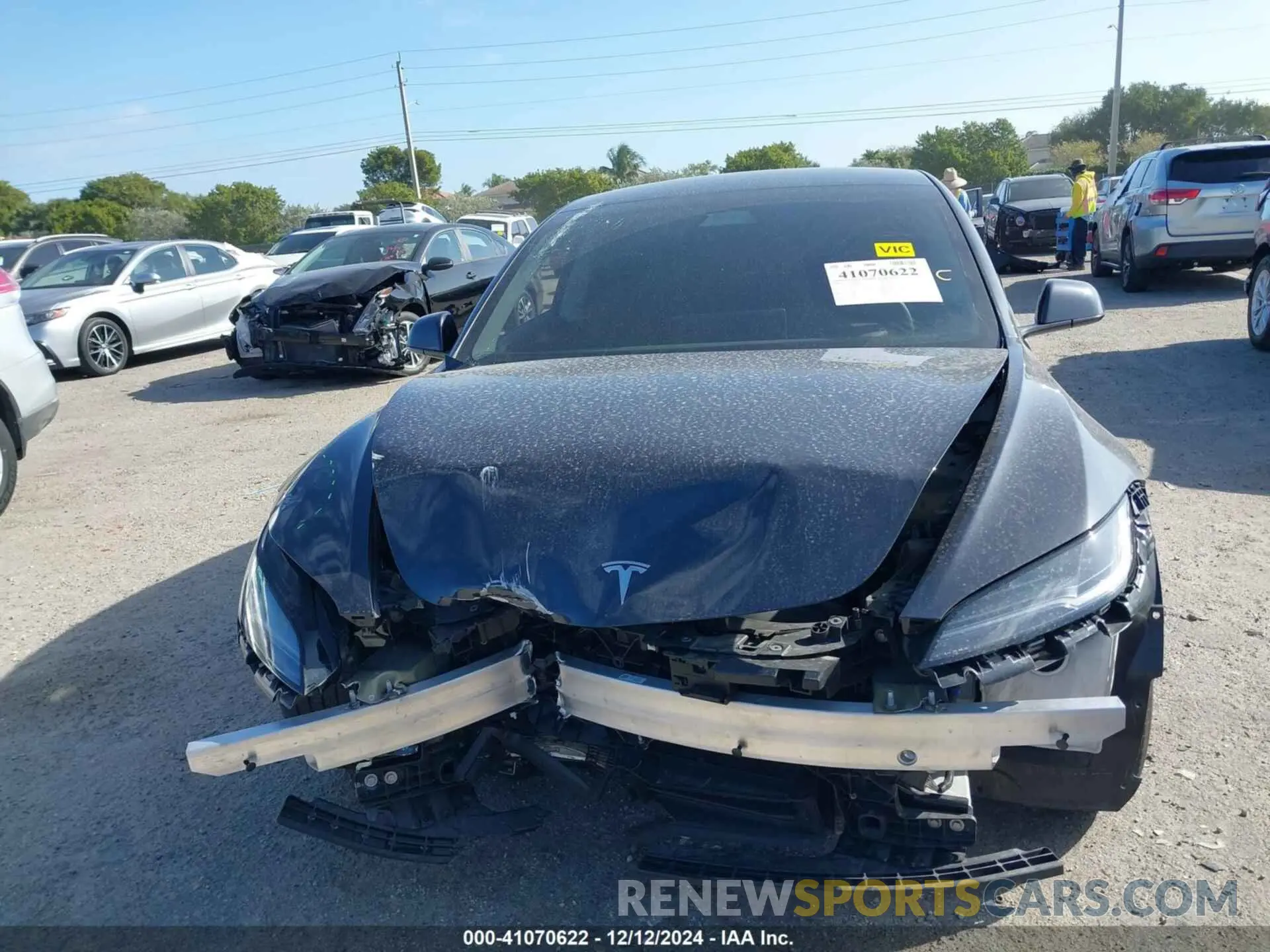 12 fotografías del automóvil dañado 5YJ3E1EB1RF732912 TESLA MODEL 3 2024