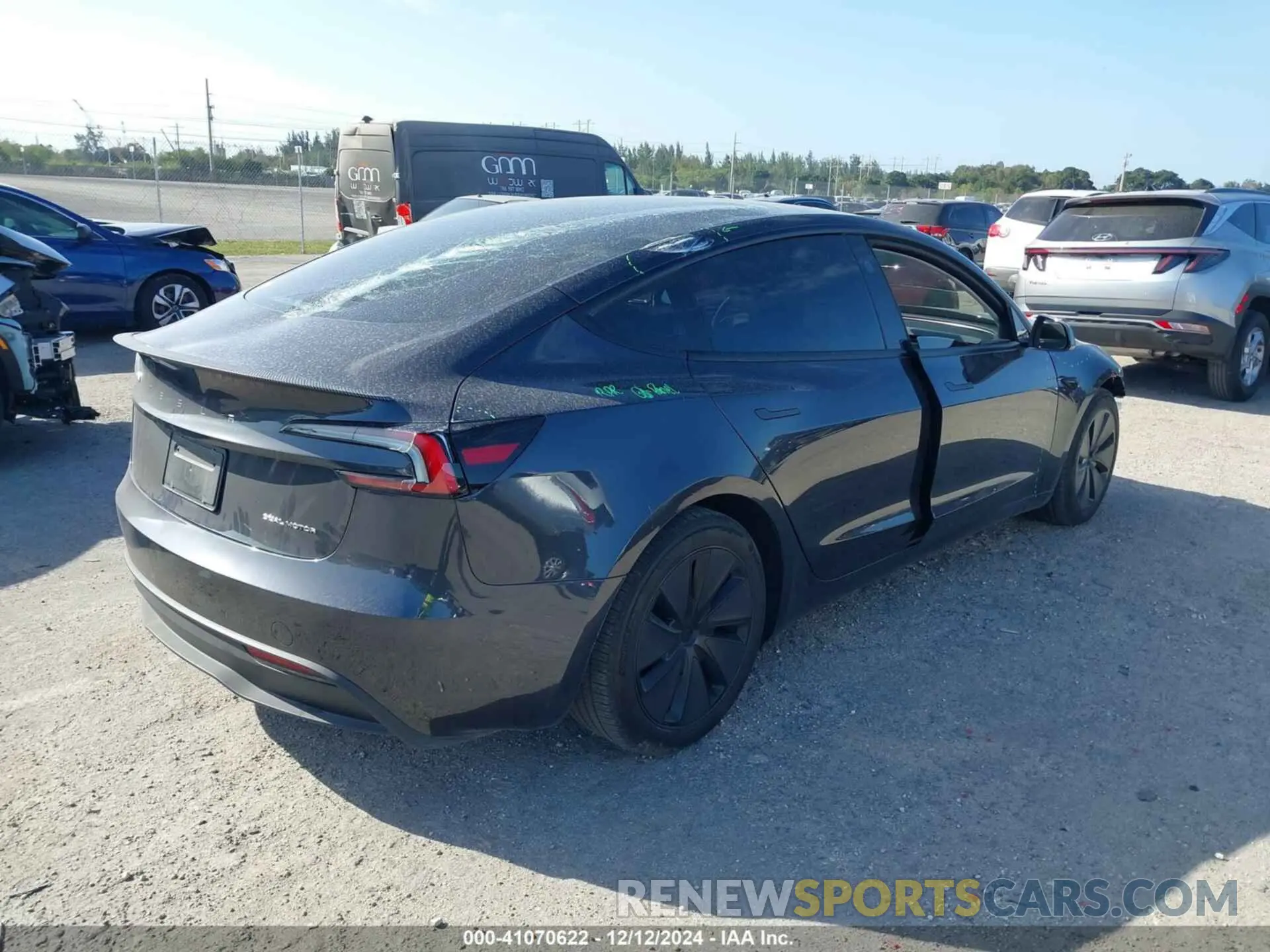 4 fotografías del automóvil dañado 5YJ3E1EB1RF732912 TESLA MODEL 3 2024