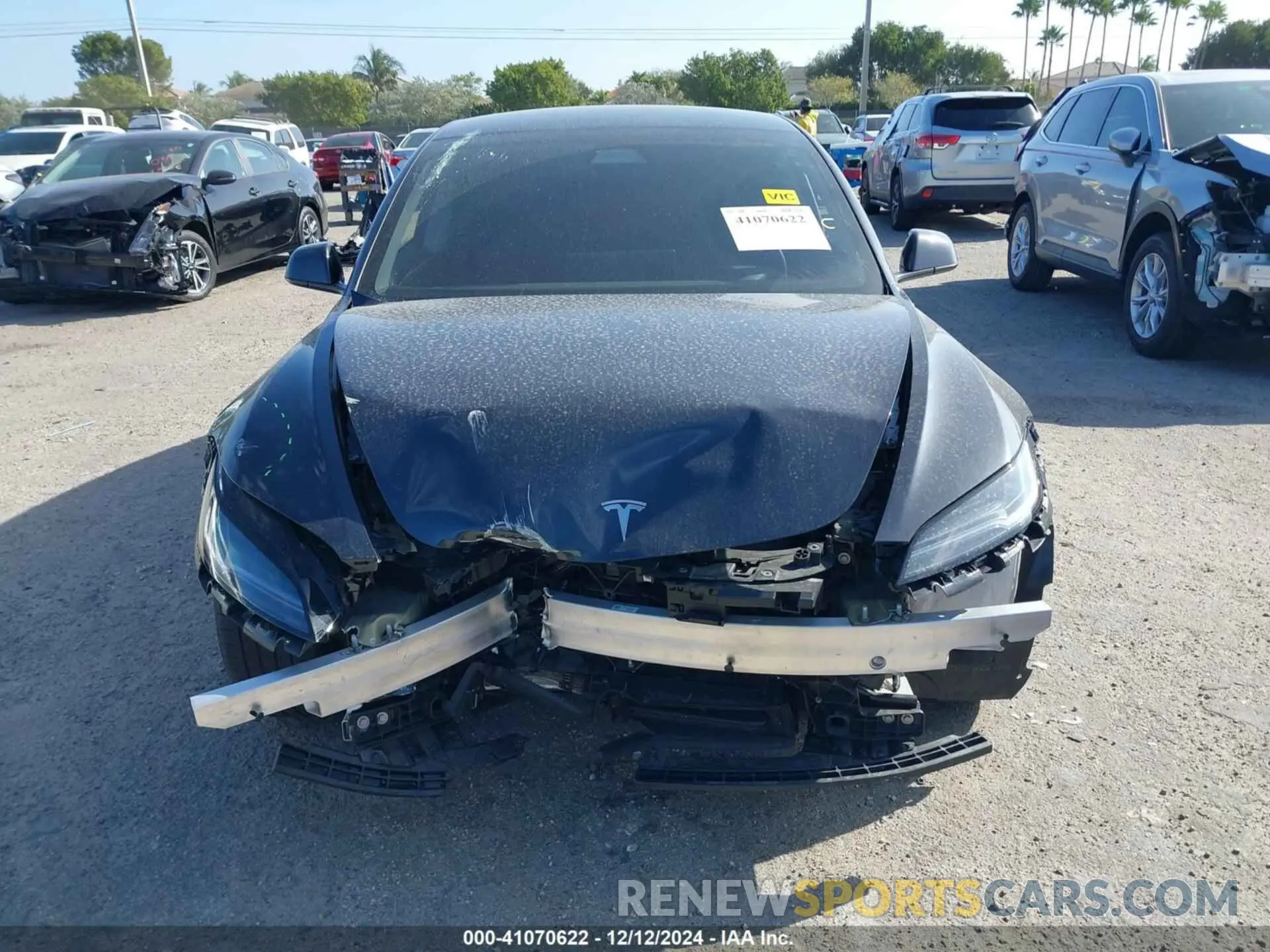 6 fotografías del automóvil dañado 5YJ3E1EB1RF732912 TESLA MODEL 3 2024