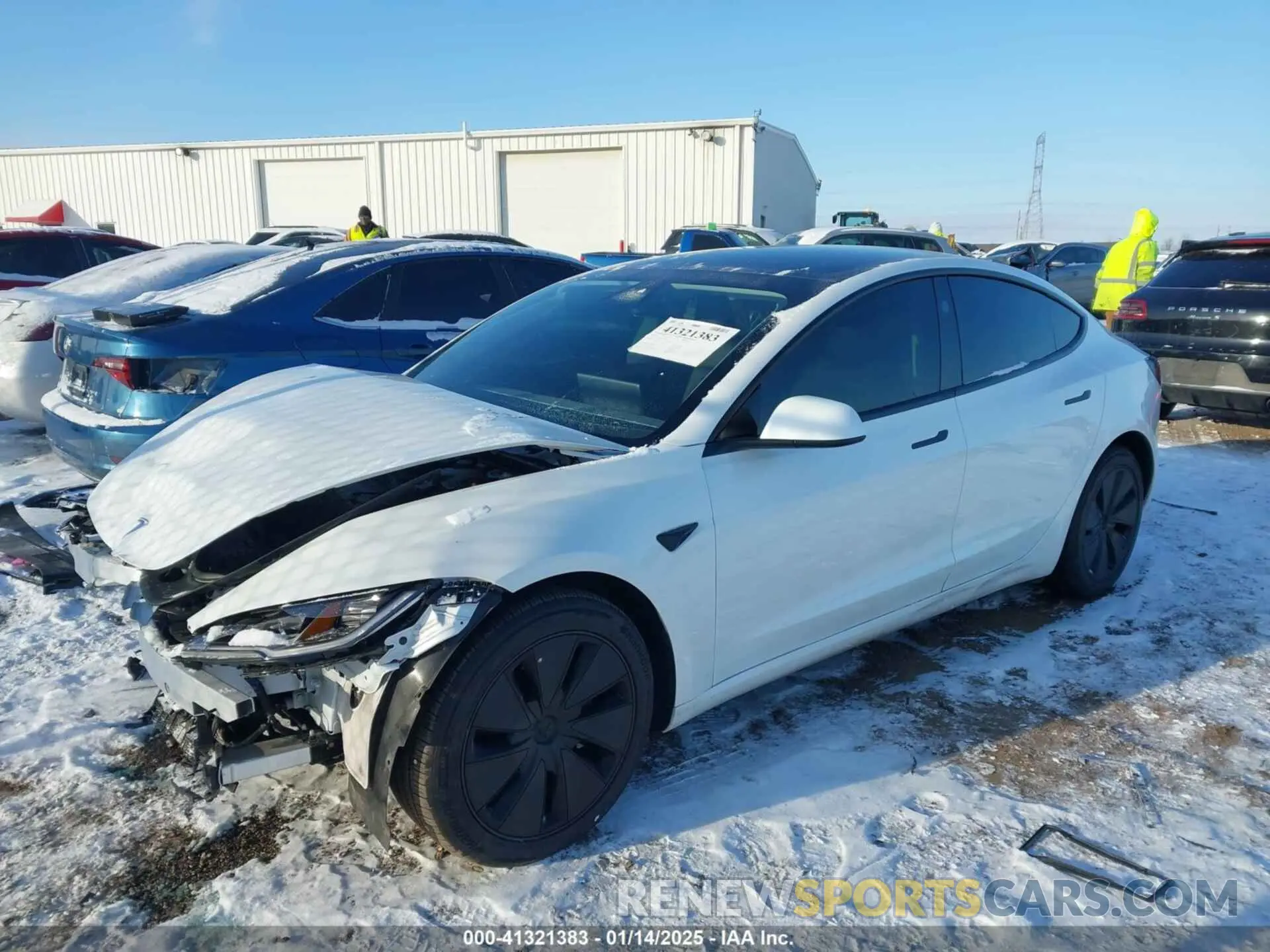 2 fotografías del automóvil dañado 5YJ3E1EB1RF755980 TESLA MODEL 3 2024