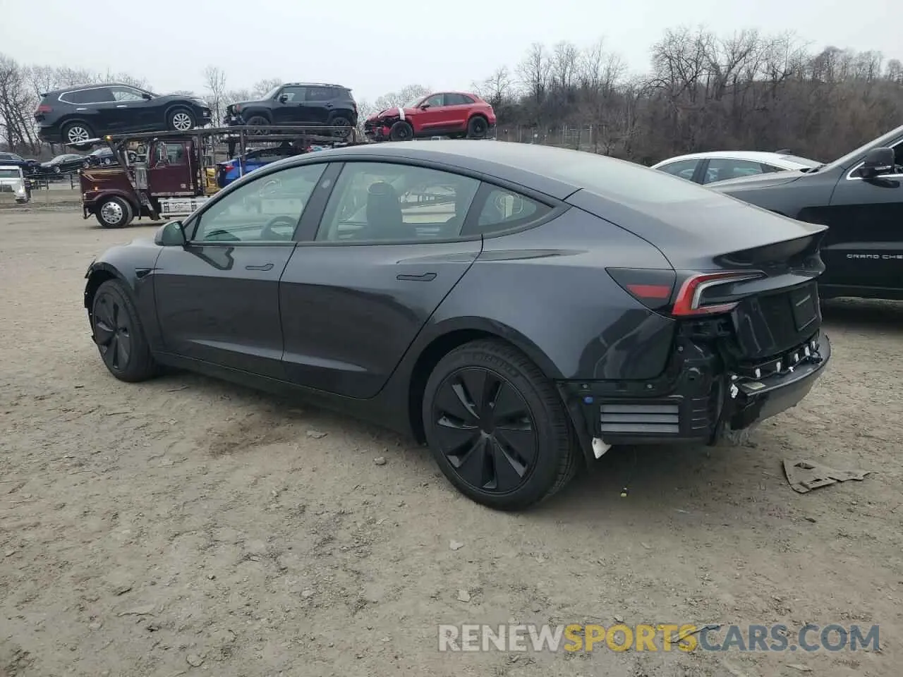 2 fotografías del automóvil dañado 5YJ3E1EB1RF756997 TESLA MODEL 3 2024