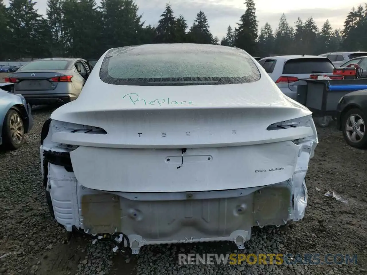 6 fotografías del automóvil dañado 5YJ3E1EB1RF770544 TESLA MODEL 3 2024