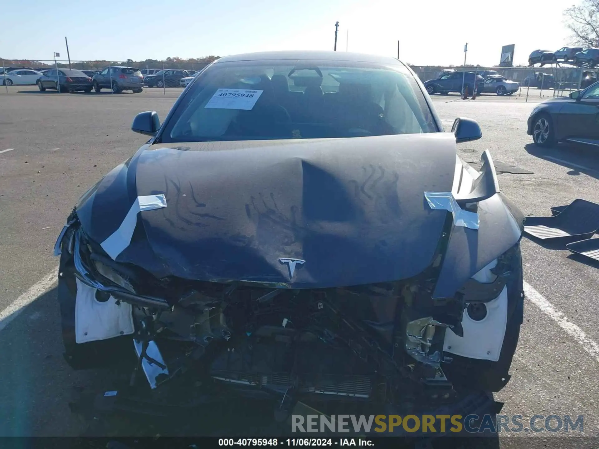 12 fotografías del automóvil dañado 5YJ3E1EB1RF787229 TESLA MODEL 3 2024