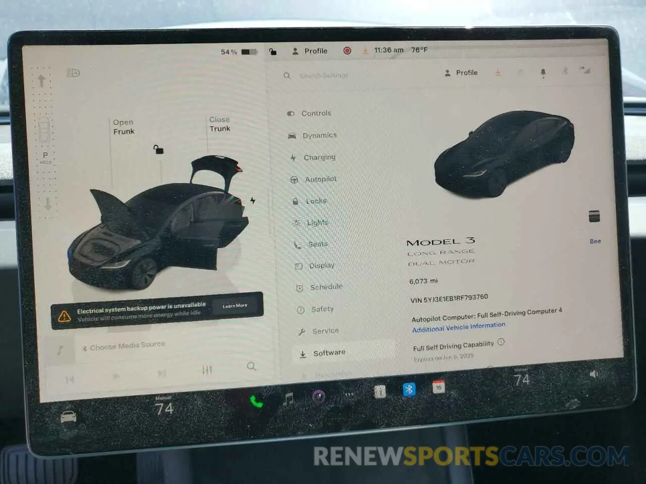 9 fotografías del automóvil dañado 5YJ3E1EB1RF793760 TESLA MODEL 3 2024