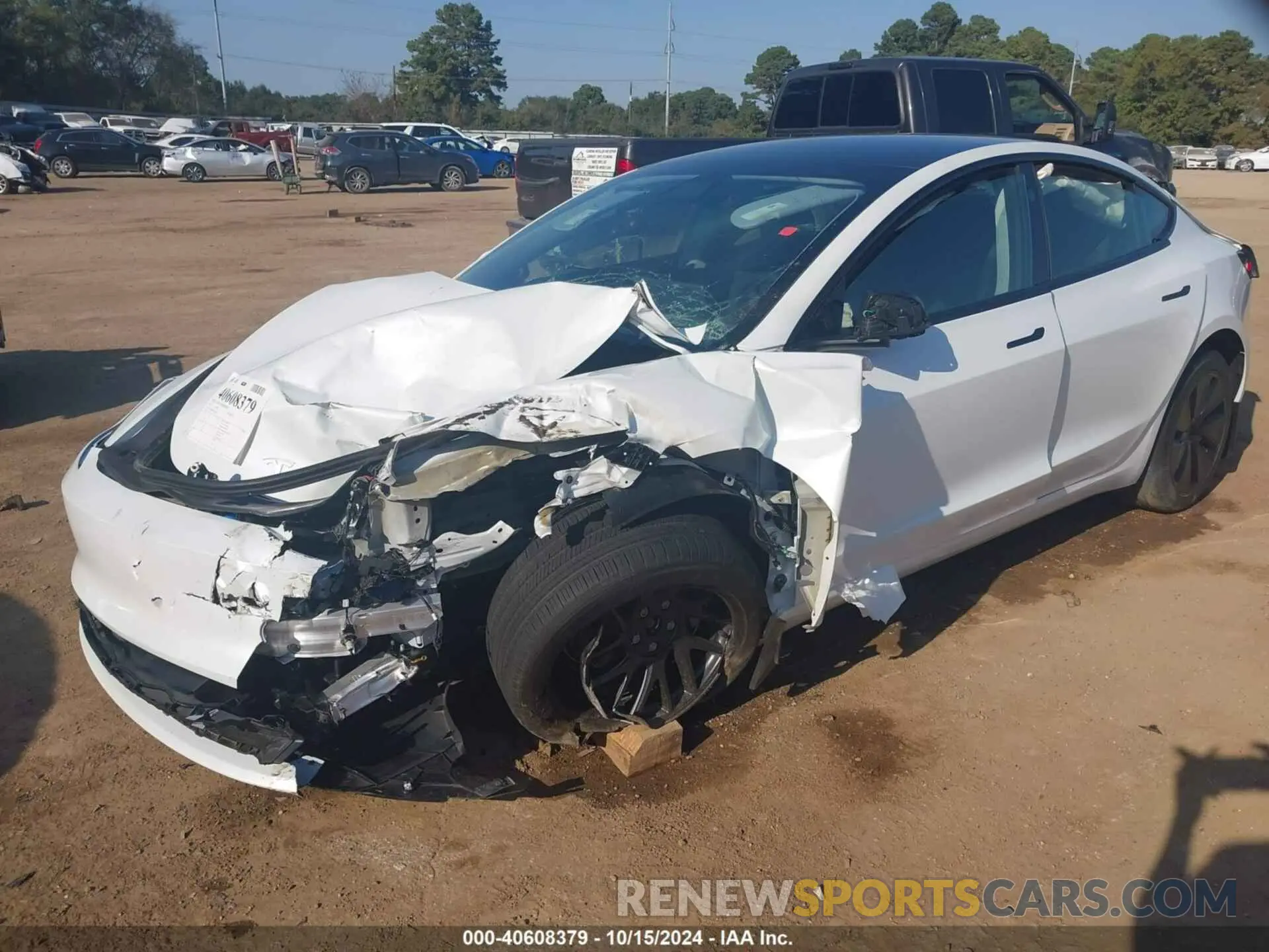 2 fotografías del automóvil dañado 5YJ3E1EB2RF796263 TESLA MODEL 3 2024