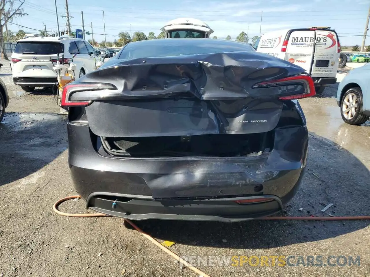 6 fotografías del automóvil dañado 5YJ3E1EB2RF817080 TESLA MODEL 3 2024