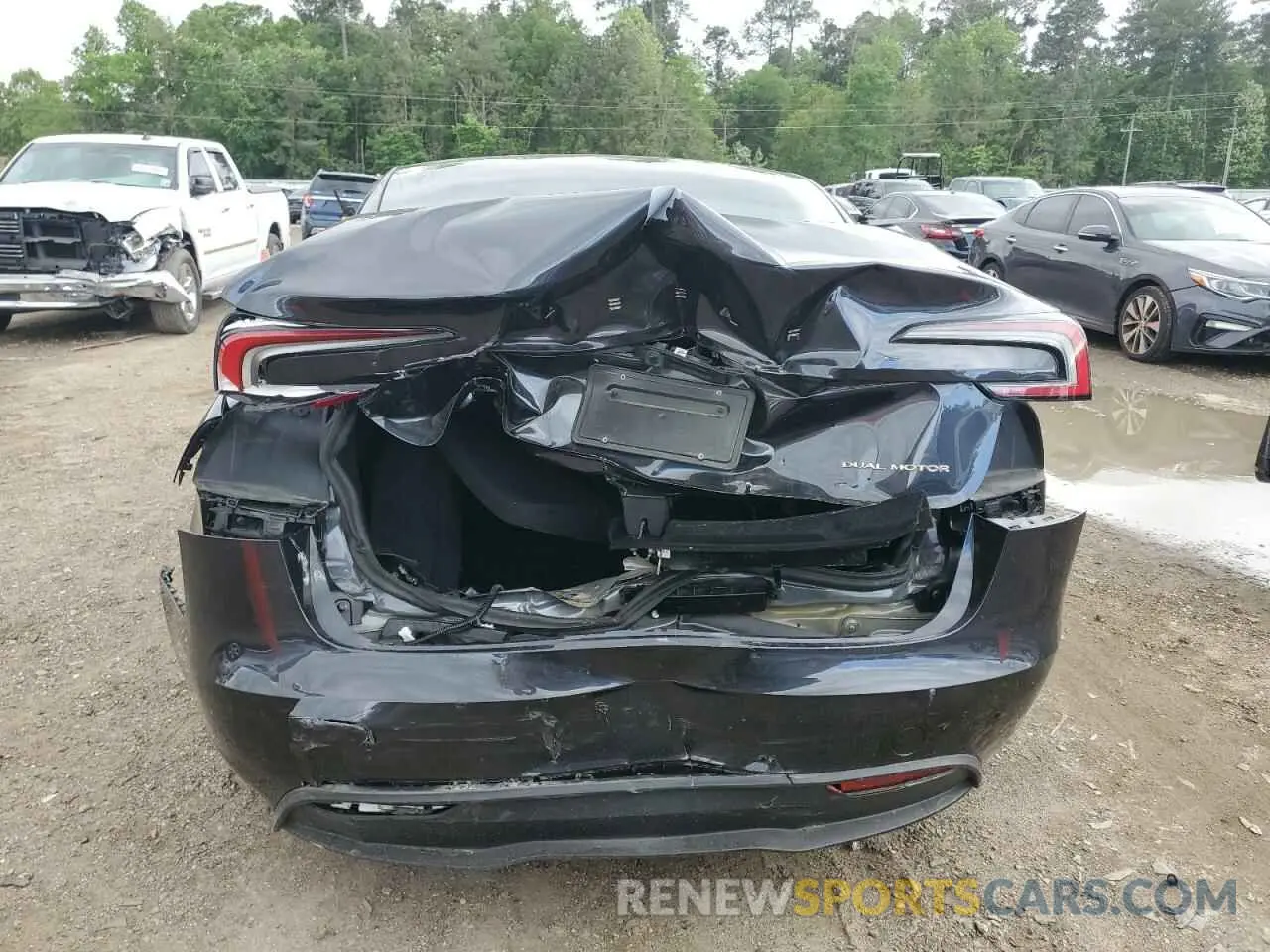 6 fotografías del automóvil dañado 5YJ3E1EB2RF825213 TESLA MODEL 3 2024