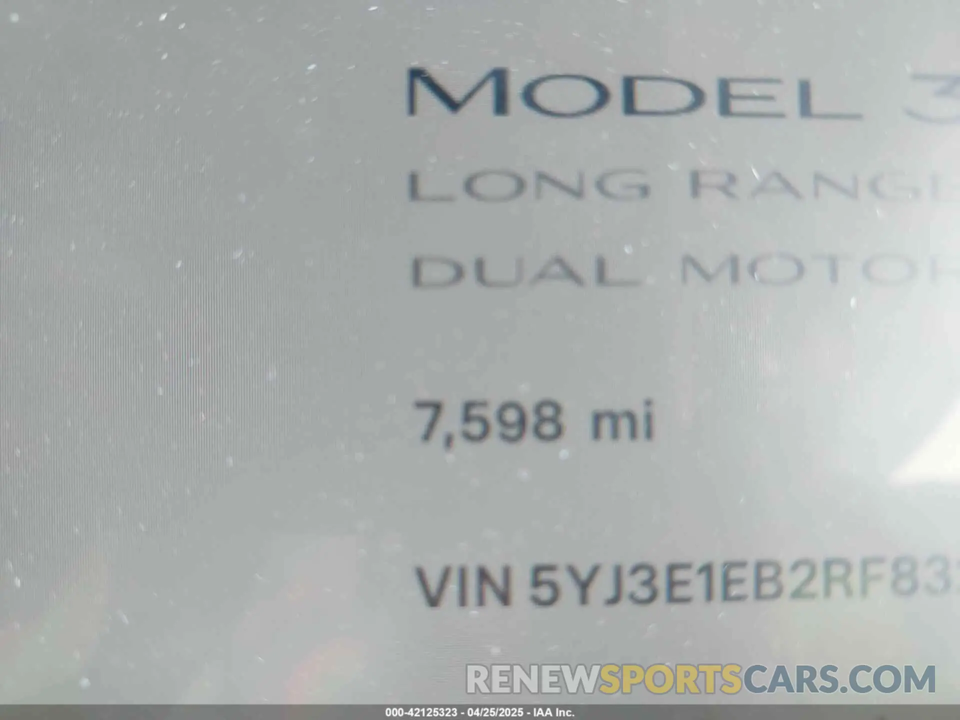 14 fotografías del automóvil dañado 5YJ3E1EB2RF832663 TESLA MODEL 3 2024
