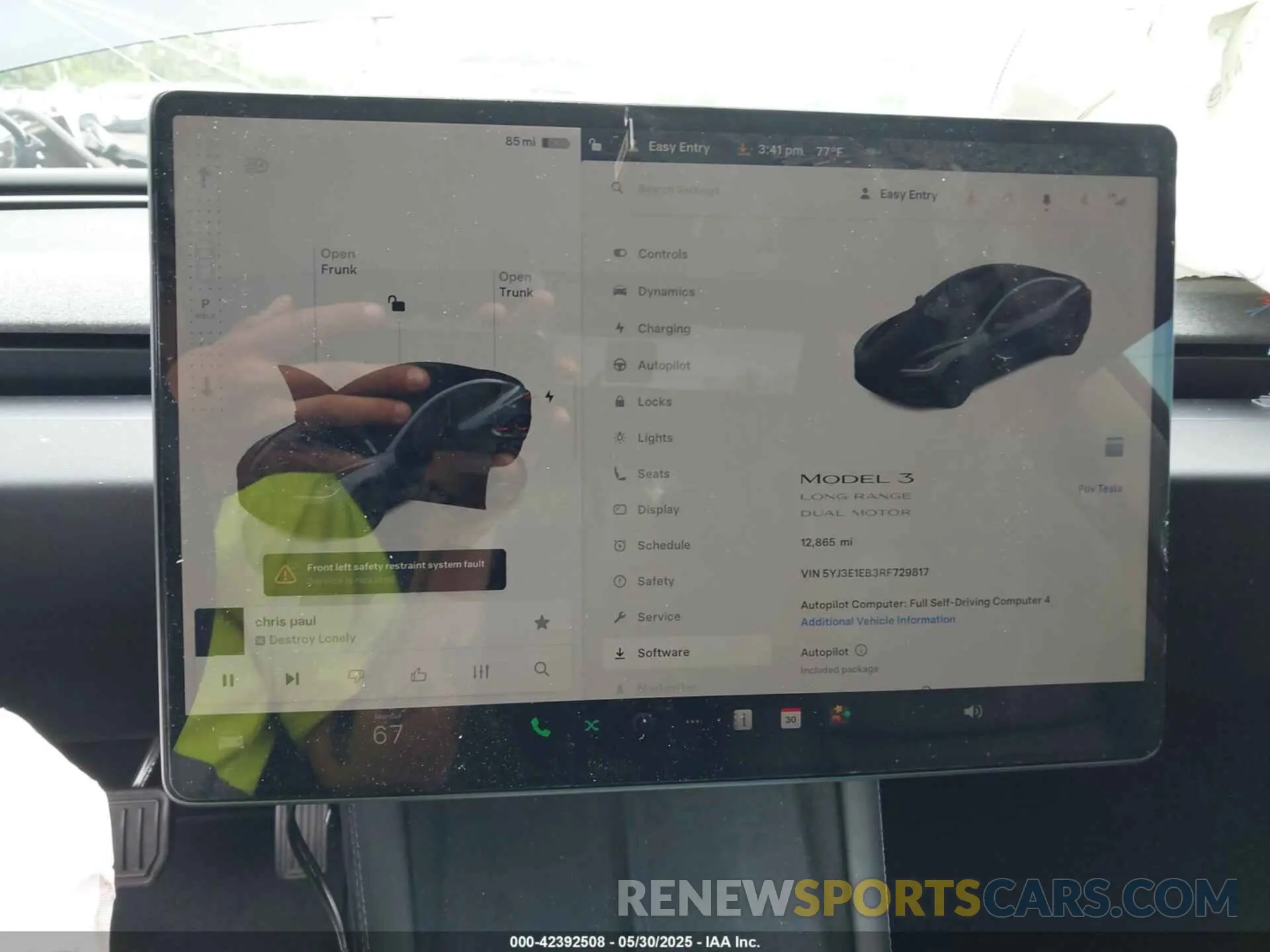 7 fotografías del automóvil dañado 5YJ3E1EB3RF729817 TESLA MODEL 3 2024