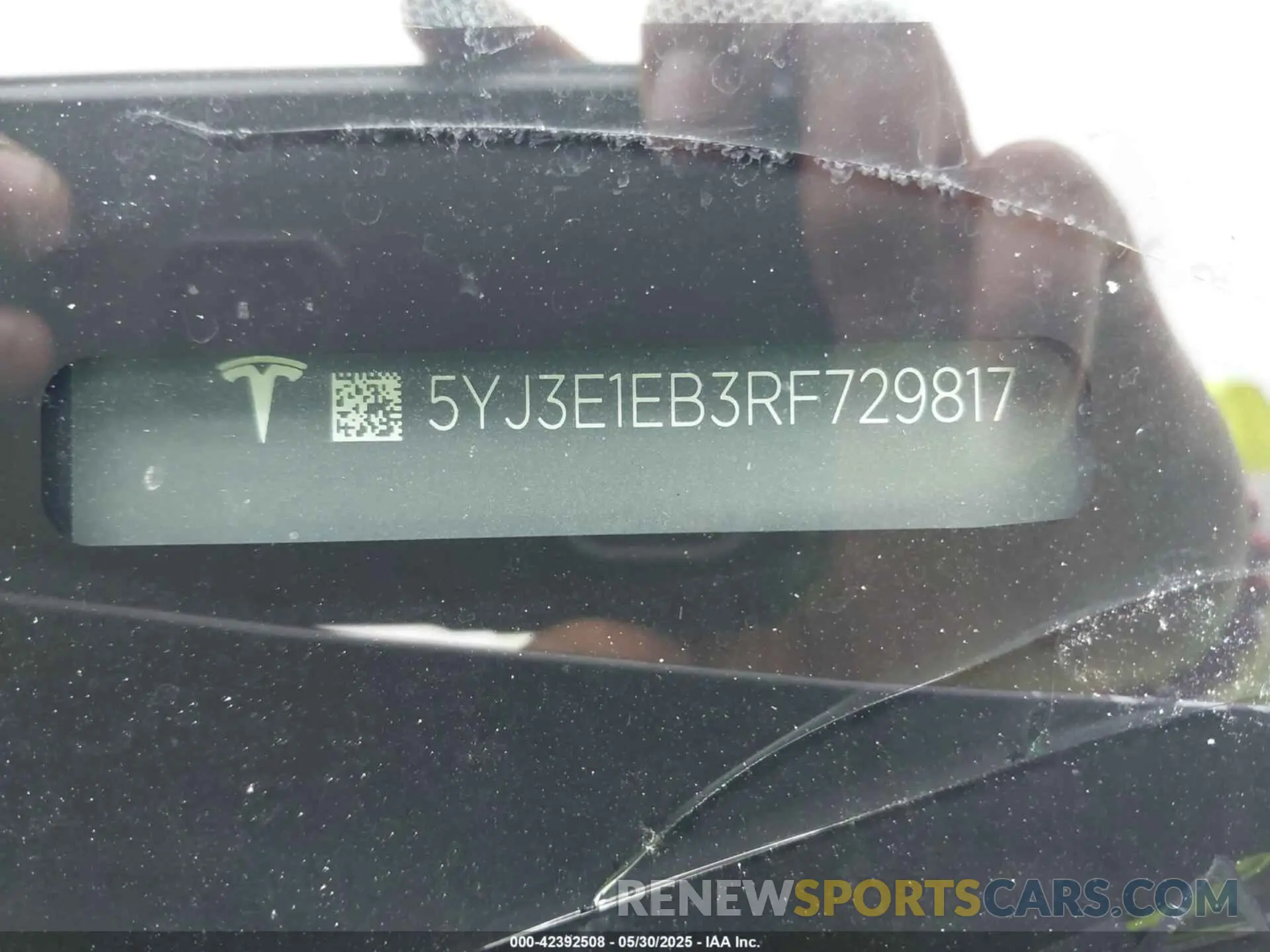 9 fotografías del automóvil dañado 5YJ3E1EB3RF729817 TESLA MODEL 3 2024