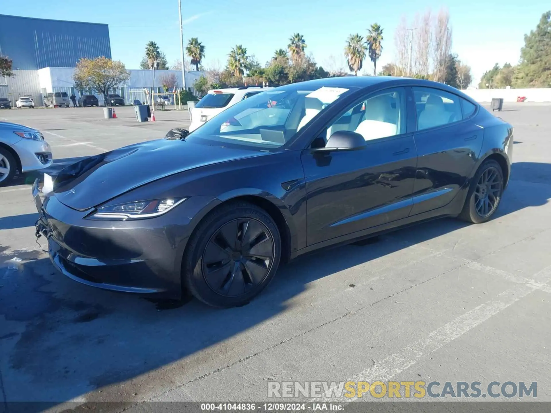2 fotografías del automóvil dañado 5YJ3E1EB3RF760453 TESLA MODEL 3 2024