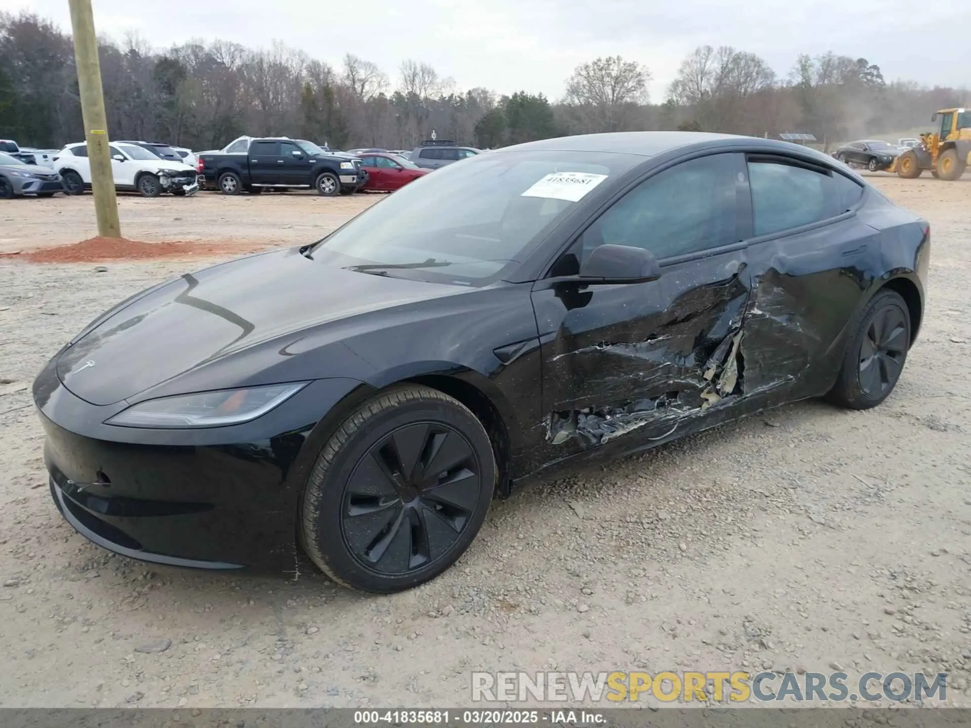 2 fotografías del automóvil dañado 5YJ3E1EB3RF807688 TESLA MODEL 3 2024