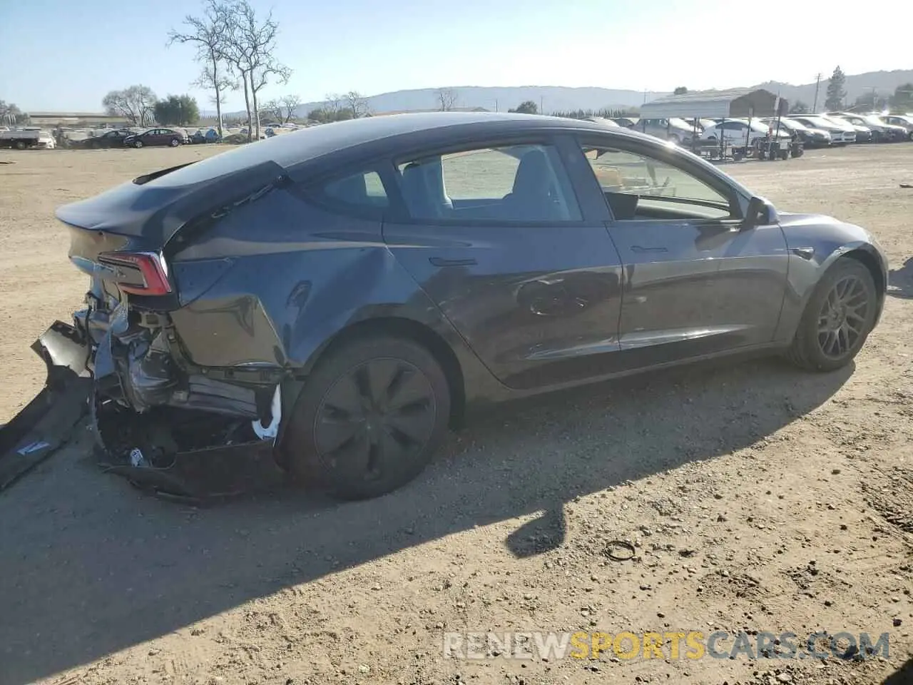 3 fotografías del automóvil dañado 5YJ3E1EB3RF834793 TESLA MODEL 3 2024