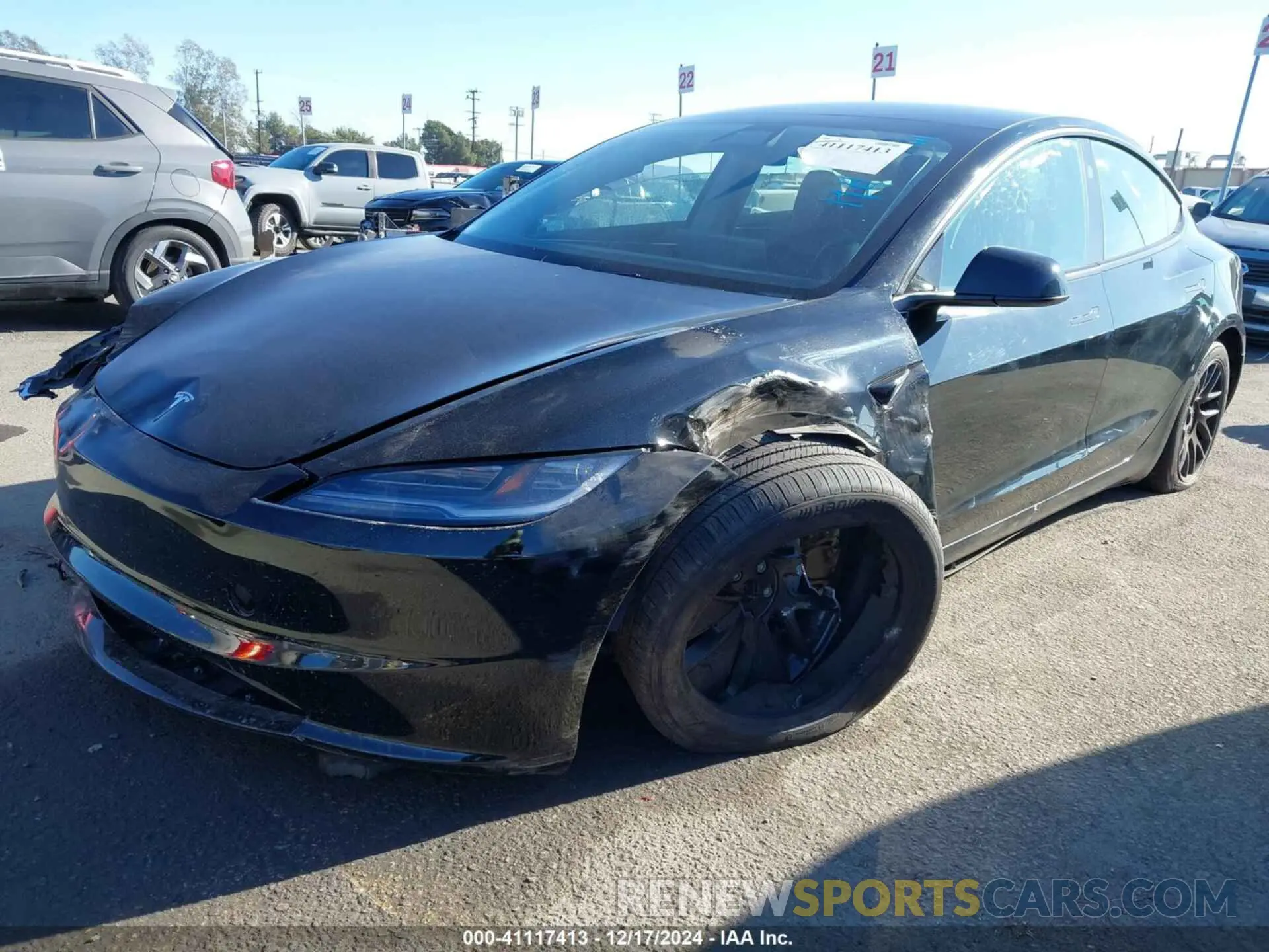 2 fotografías del automóvil dañado 5YJ3E1EB4RF730796 TESLA MODEL 3 2024