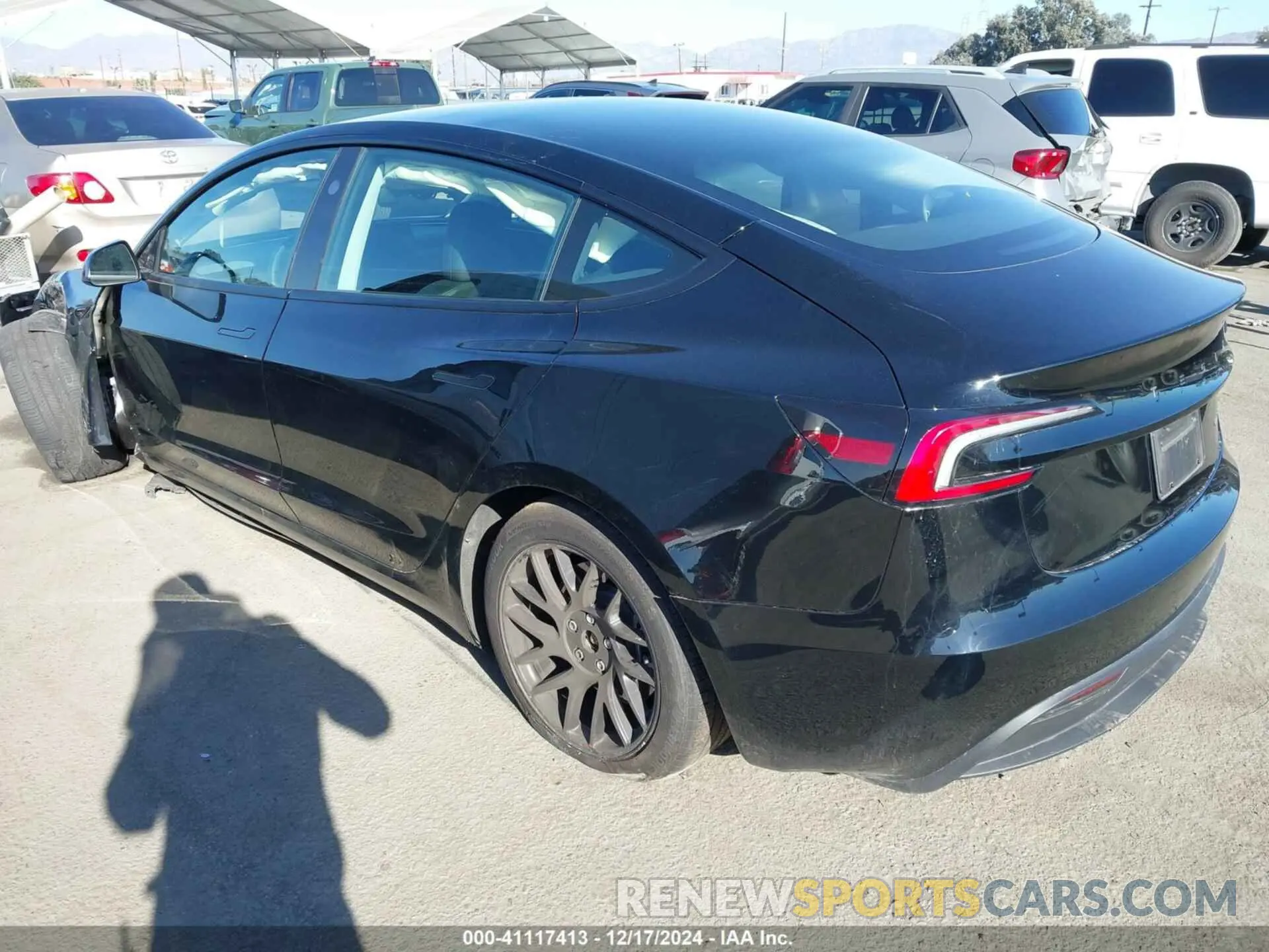 3 fotografías del automóvil dañado 5YJ3E1EB4RF730796 TESLA MODEL 3 2024