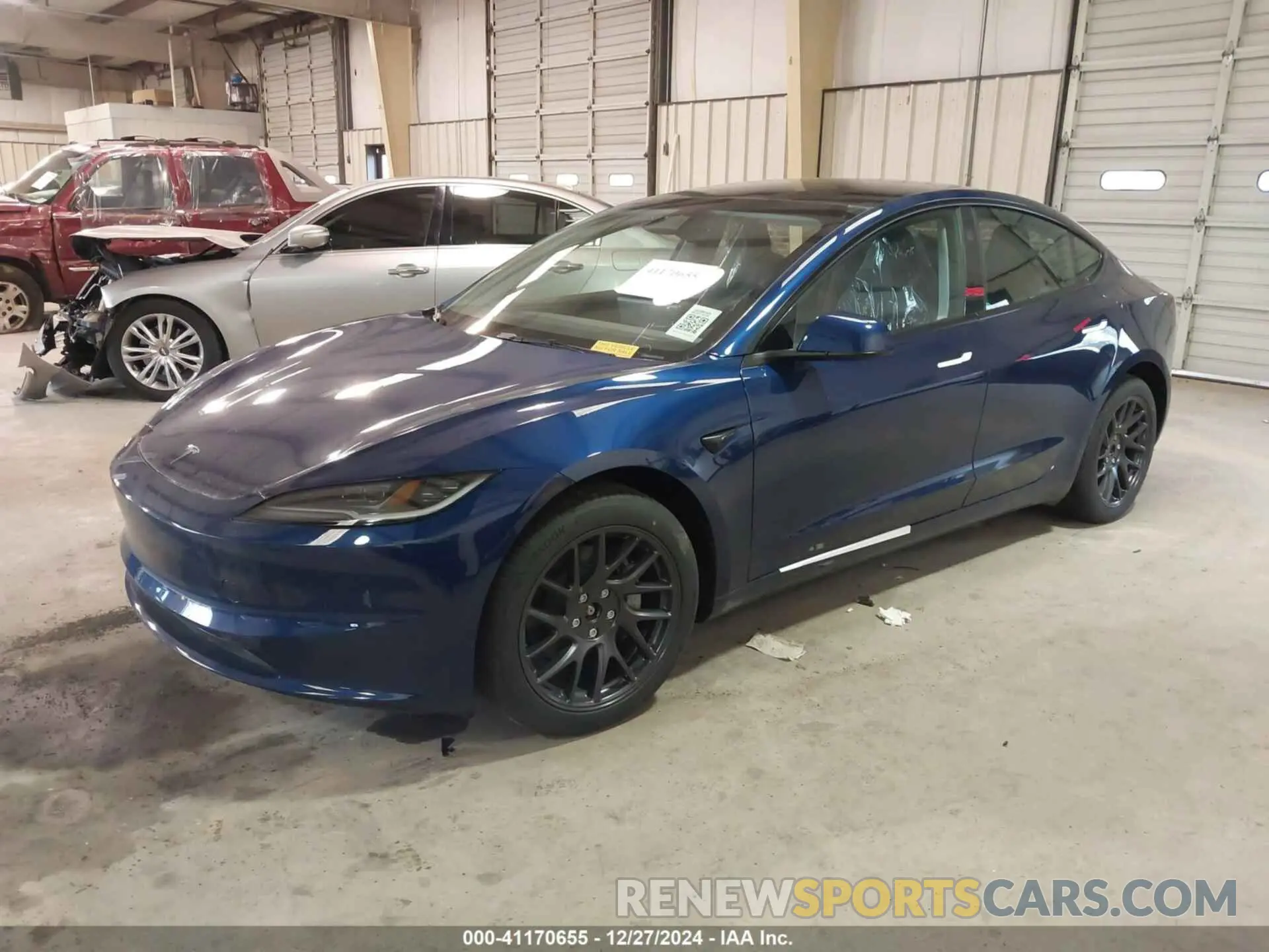 2 fotografías del automóvil dañado 5YJ3E1EB4RF790335 TESLA MODEL 3 2024