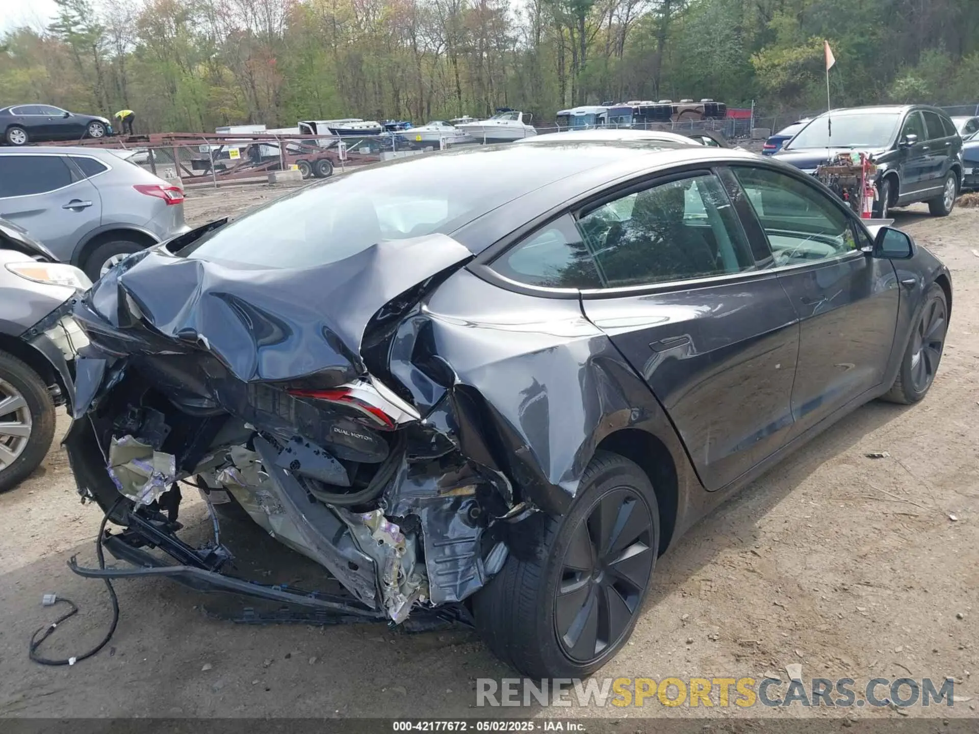 4 fotografías del automóvil dañado 5YJ3E1EB4RF796636 TESLA MODEL 3 2024
