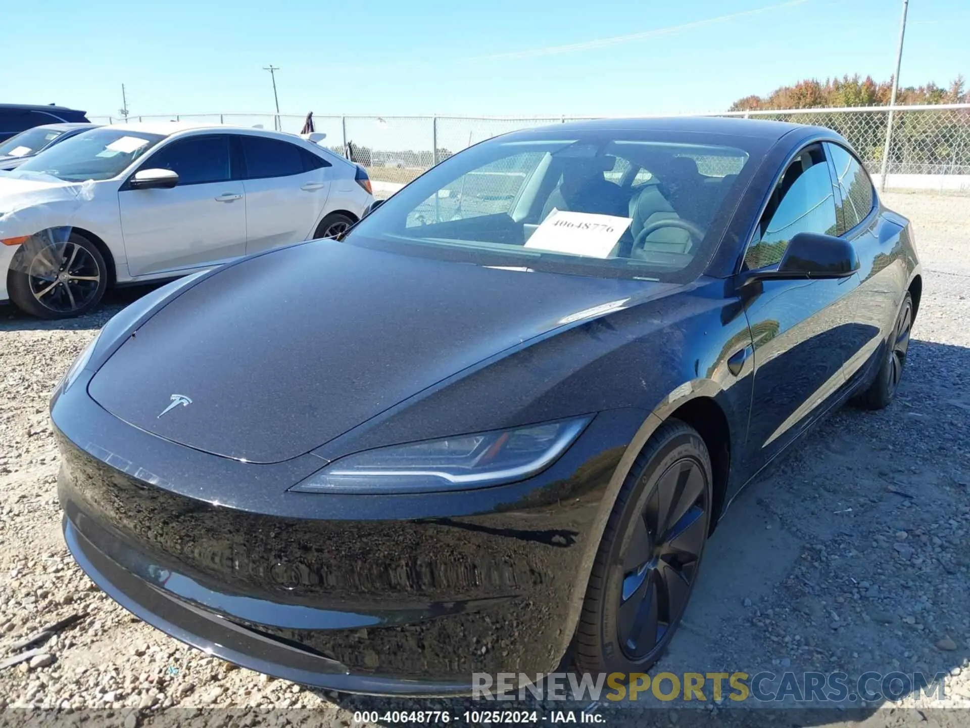 2 fotografías del automóvil dañado 5YJ3E1EB4RF807974 TESLA MODEL 3 2024