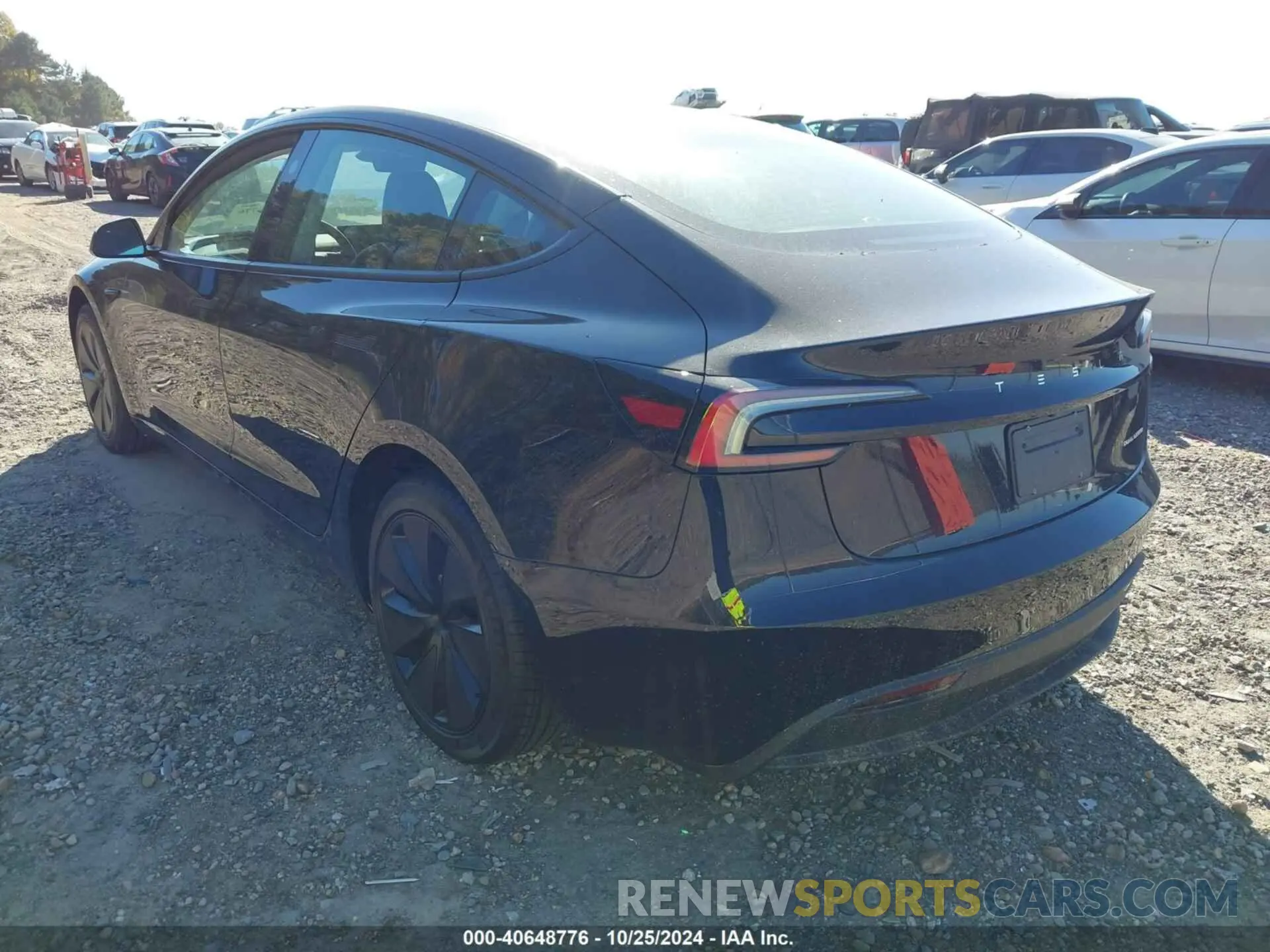 3 fotografías del automóvil dañado 5YJ3E1EB4RF807974 TESLA MODEL 3 2024