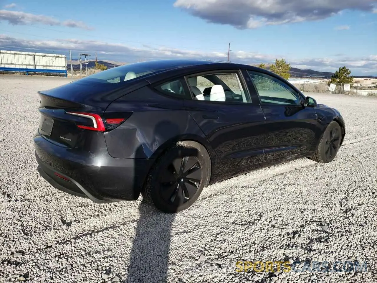 3 fotografías del automóvil dañado 5YJ3E1EB4RF809143 TESLA MODEL 3 2024